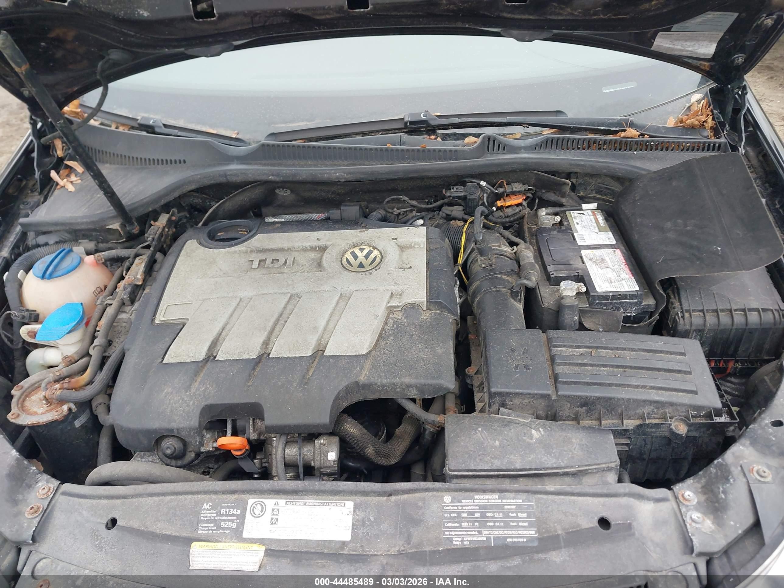 2010 Volkswagen Golf Tdi Черный vin: WVWMM7AJ9AW427035