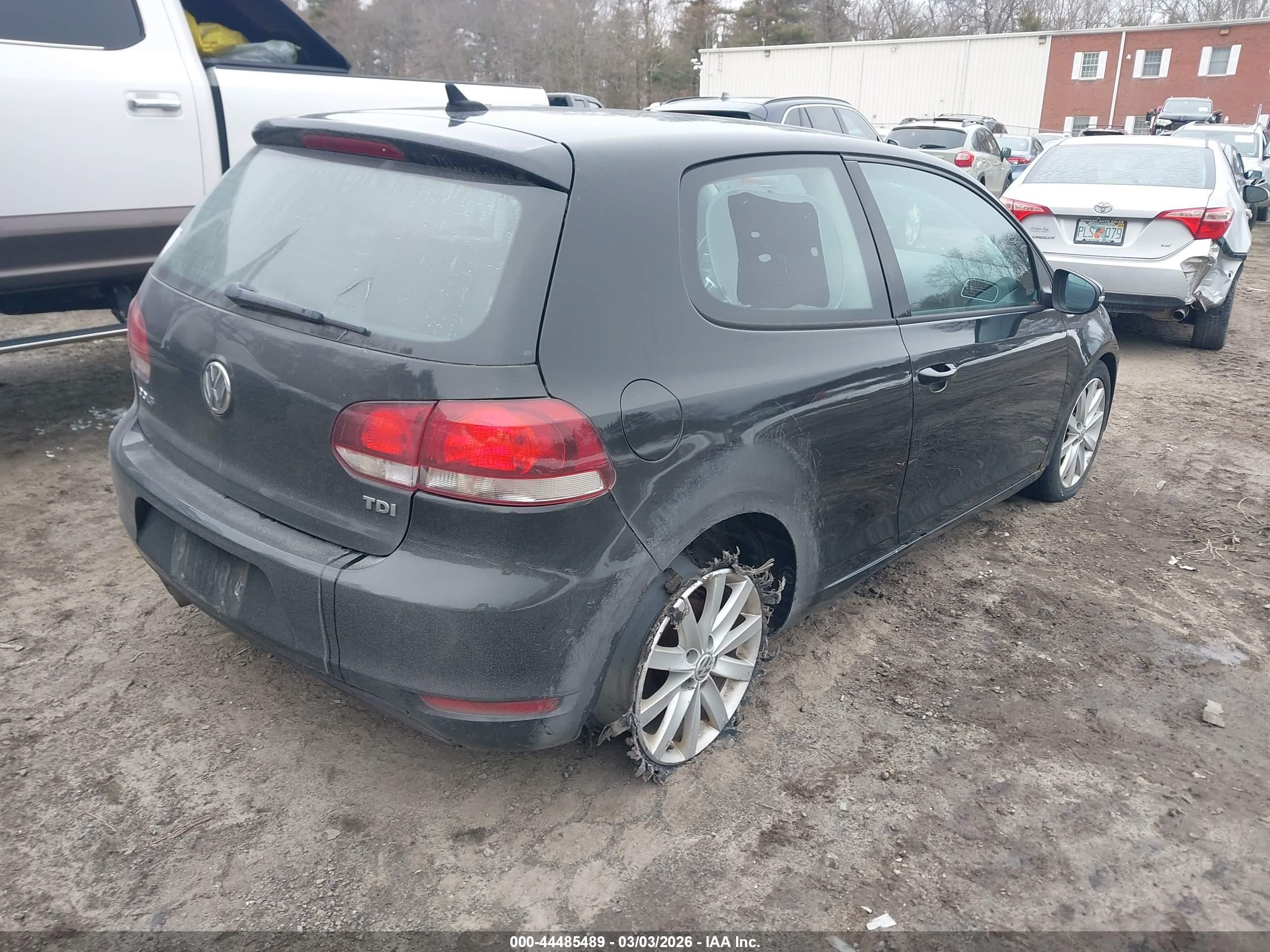 2010 Volkswagen Golf Tdi Черный vin: WVWMM7AJ9AW427035