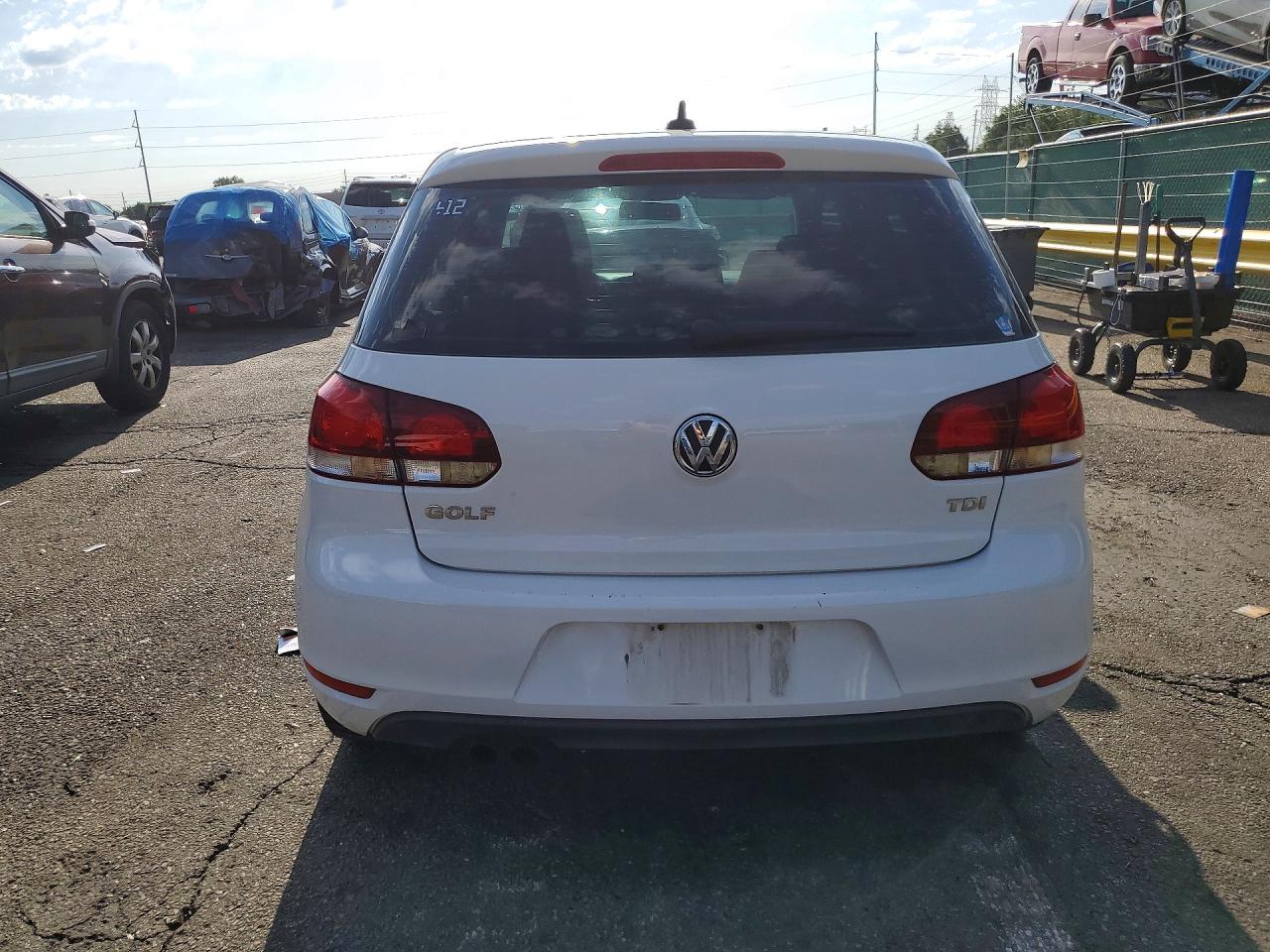 2012 Volkswagen Golf White vin: WVWMM7AJ9CW124291