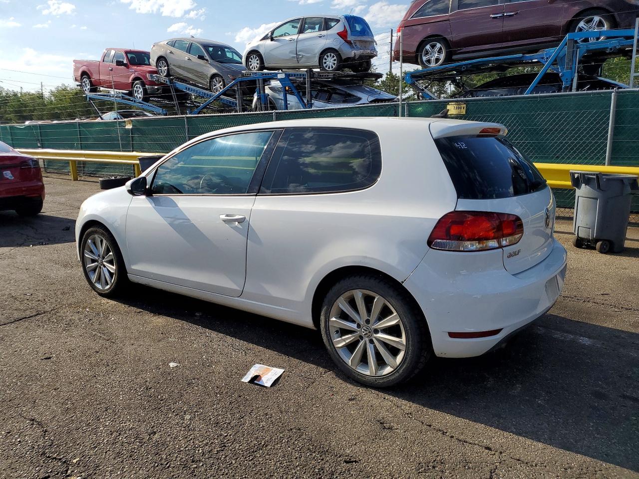 2012 Volkswagen Golf White vin: WVWMM7AJ9CW124291