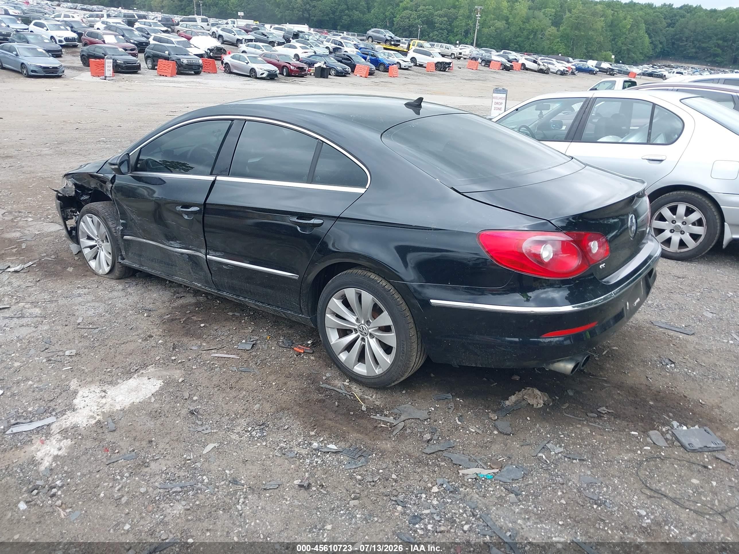 2011 Volkswagen Cc Sport Black vin: WVWMN7AN0BE713623