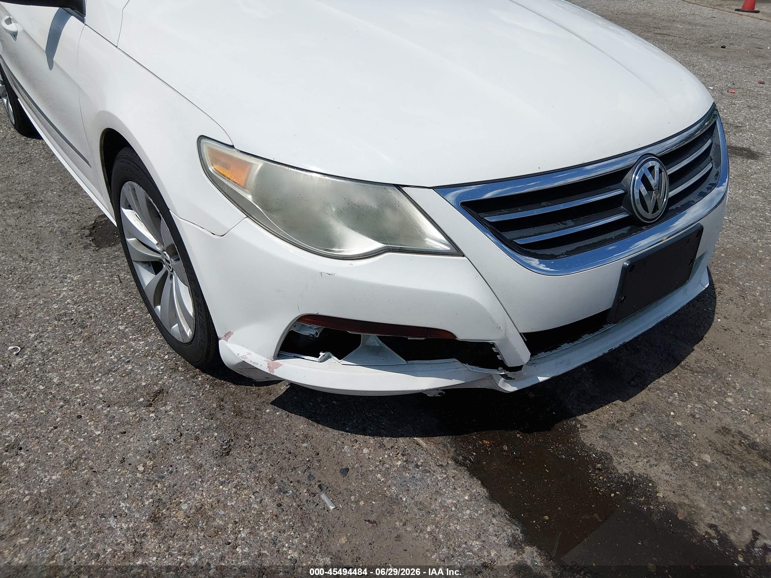 2012 Volkswagen Cc Sport White vin: WVWMN7AN0CE504139