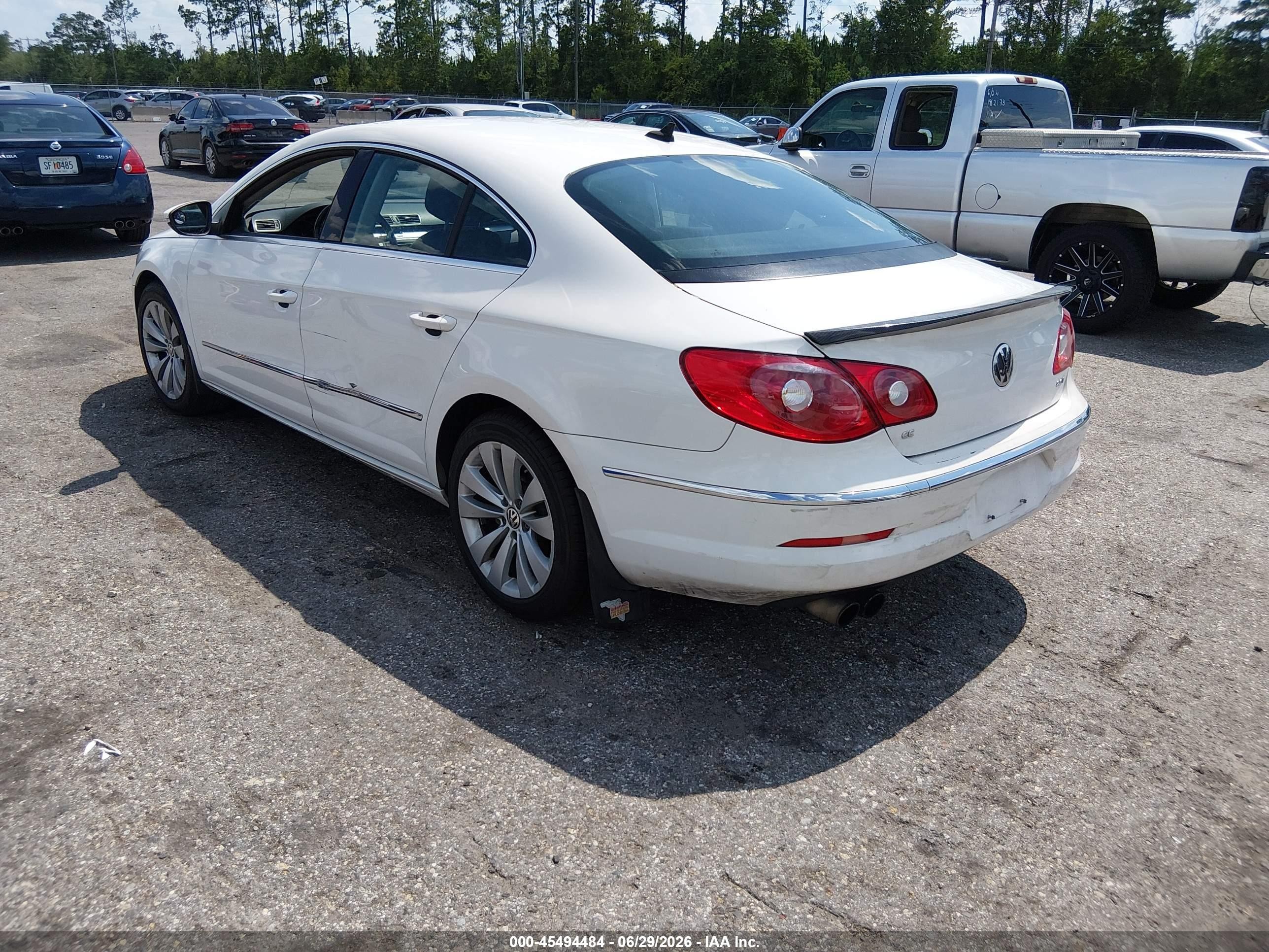 2012 Volkswagen Cc Sport White vin: WVWMN7AN0CE504139