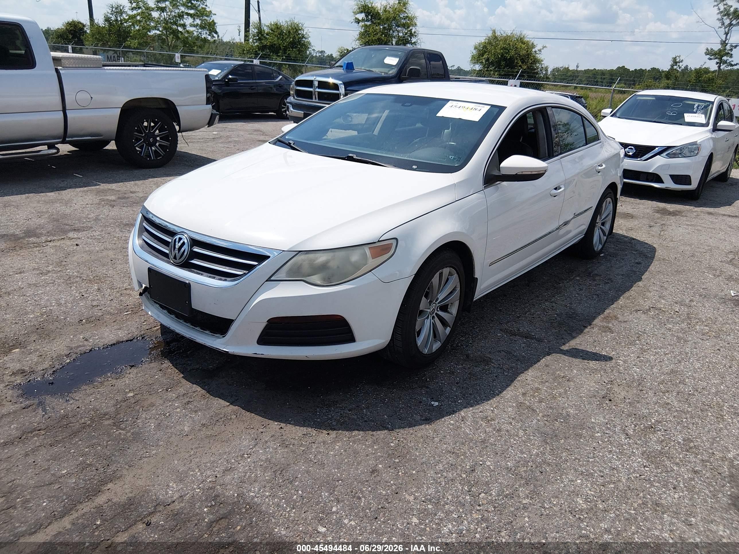 2012 Volkswagen Cc Sport White vin: WVWMN7AN0CE504139