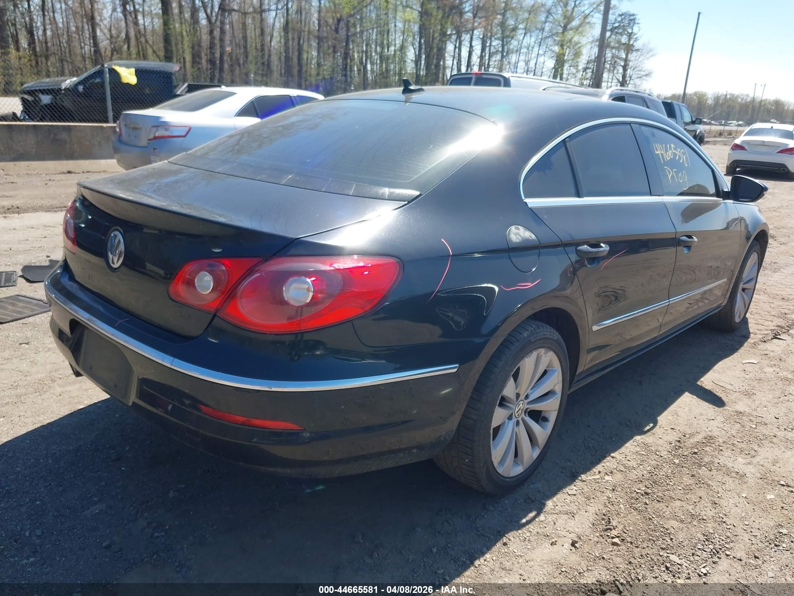 2012 Volkswagen Cc Sport Черный vin: WVWMN7AN0CE525668