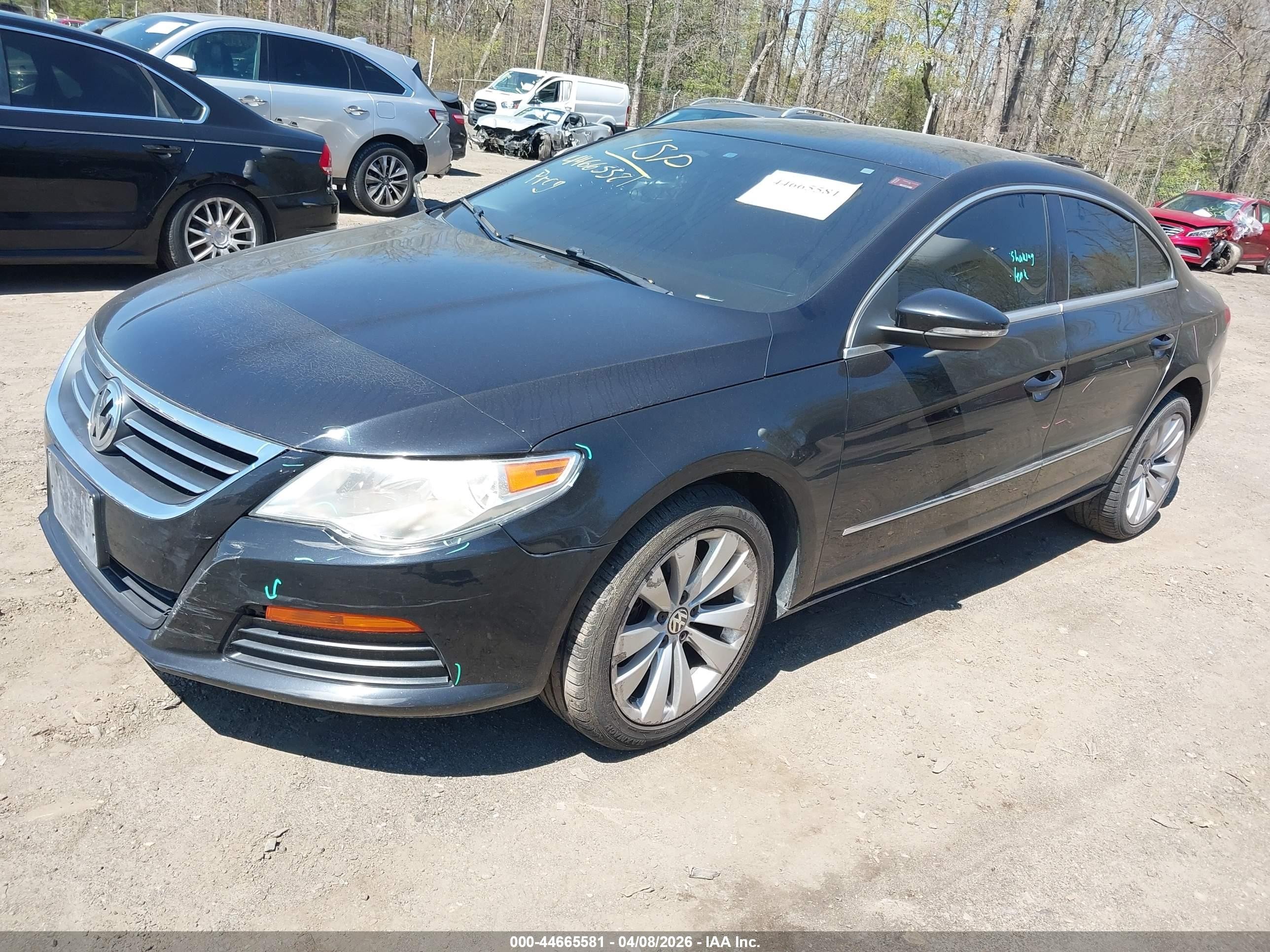 2012 Volkswagen Cc Sport Черный vin: WVWMN7AN0CE525668