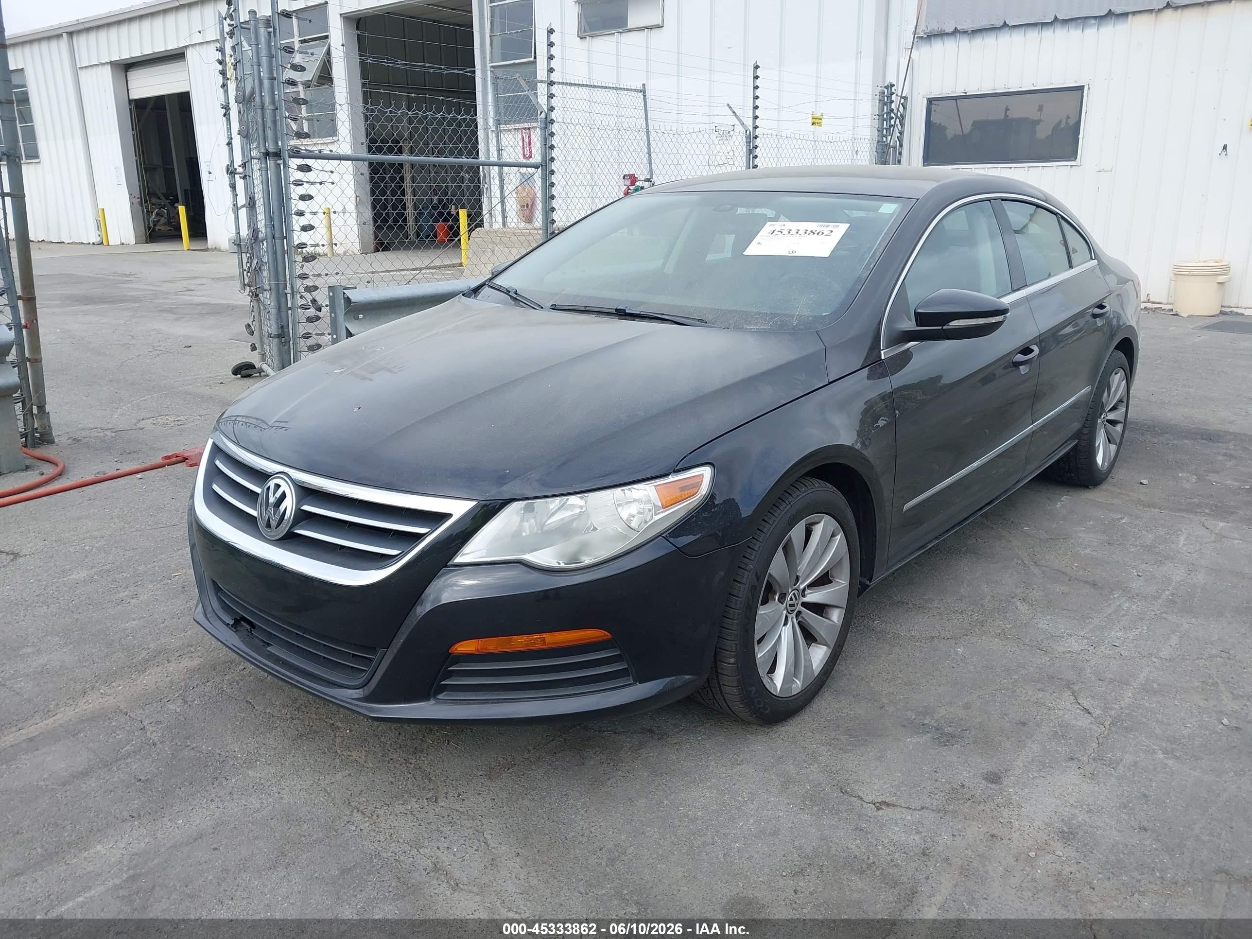 2012 Volkswagen Cc Sport Black vin: WVWMN7AN1CE501234