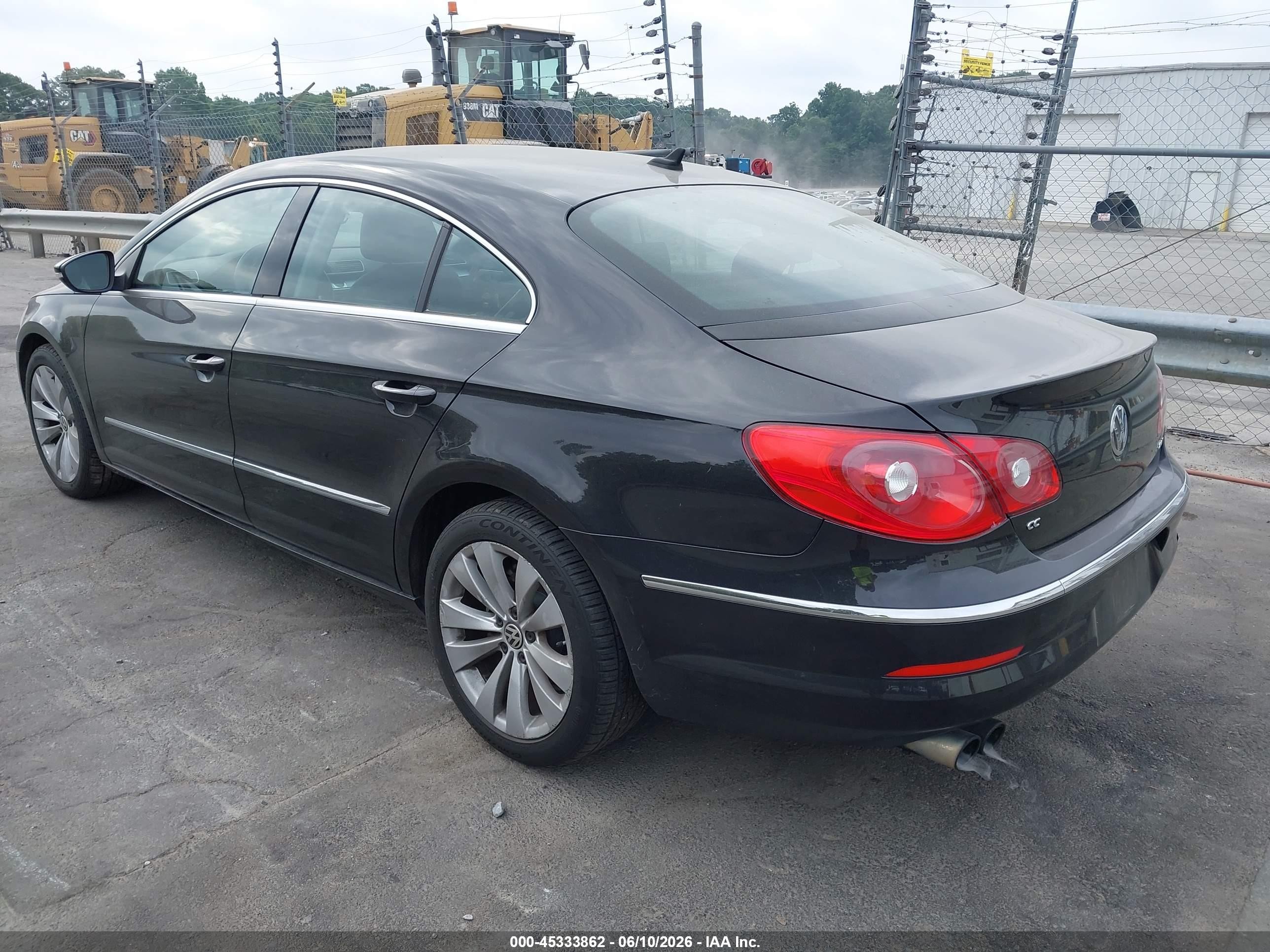 2012 Volkswagen Cc Sport Black vin: WVWMN7AN1CE501234
