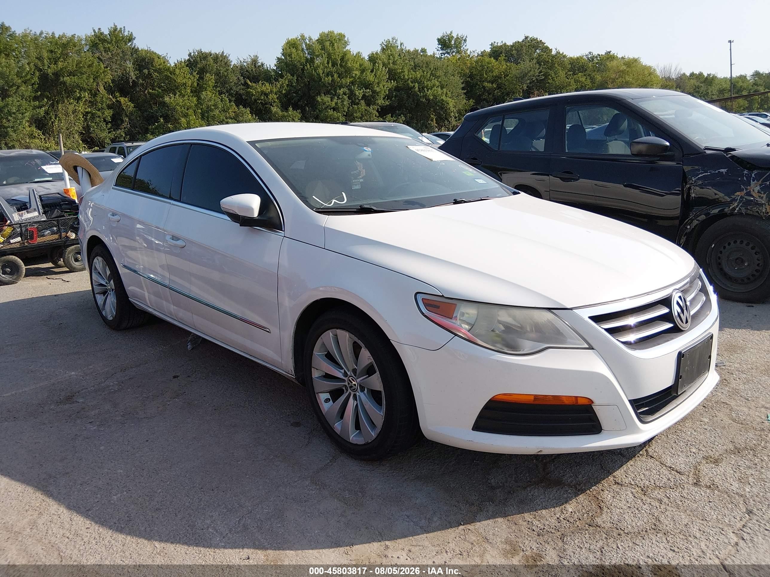 2012 Volkswagen Cc Sport White vin: WVWMN7AN1CE520365