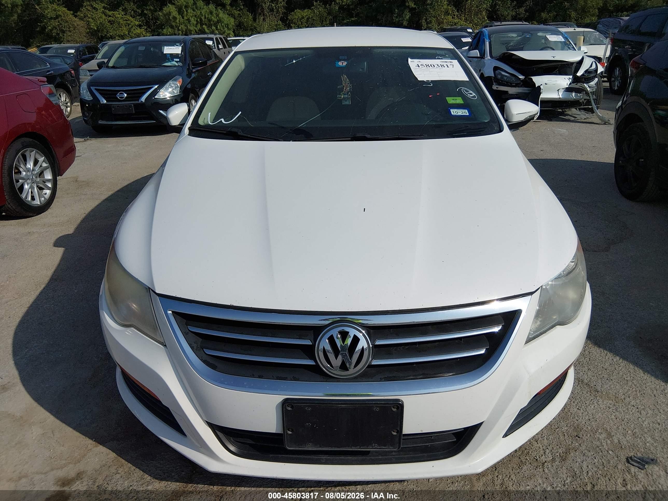 2012 Volkswagen Cc Sport White vin: WVWMN7AN1CE520365