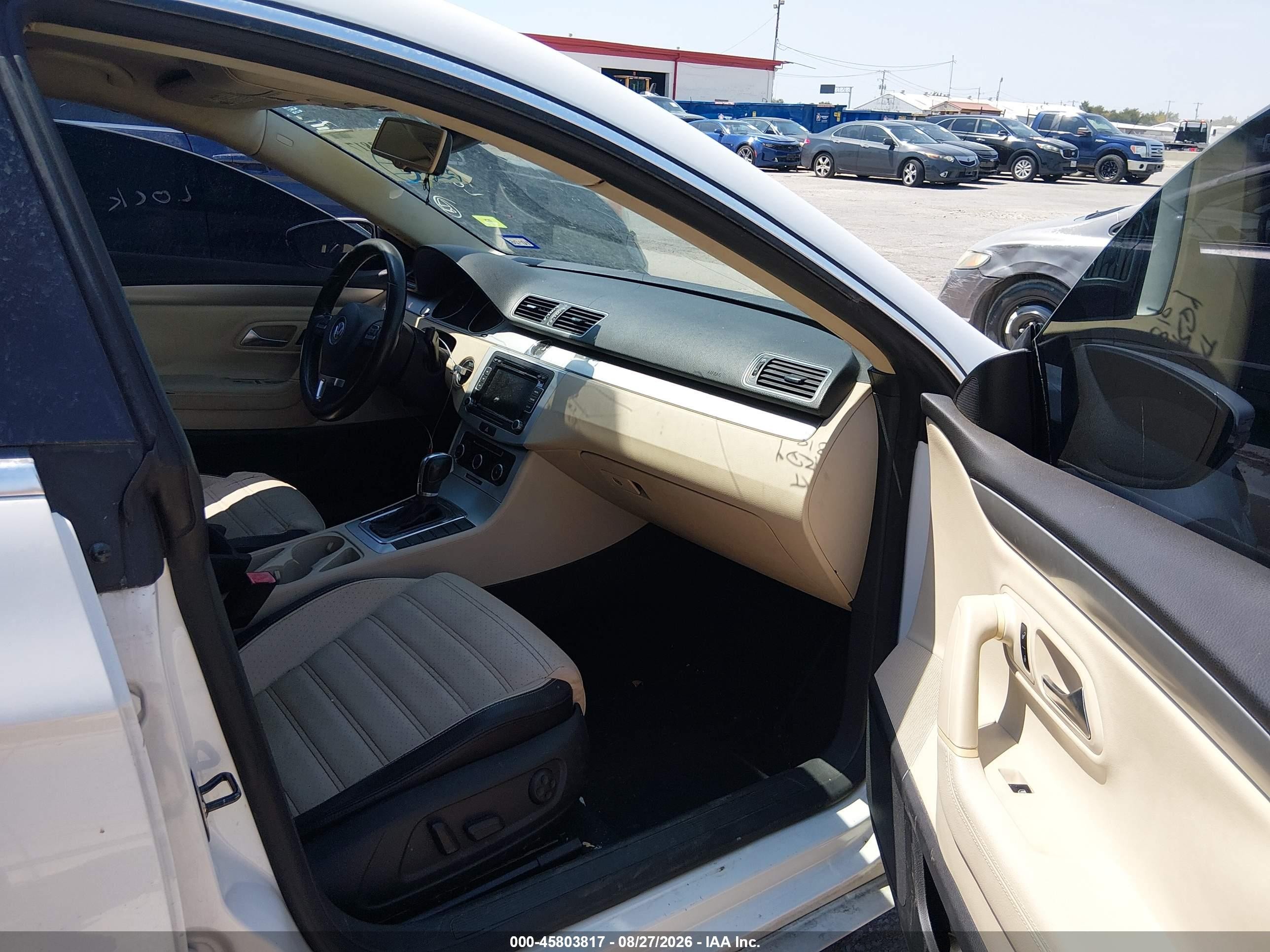2012 Volkswagen Cc Sport White vin: WVWMN7AN1CE520365