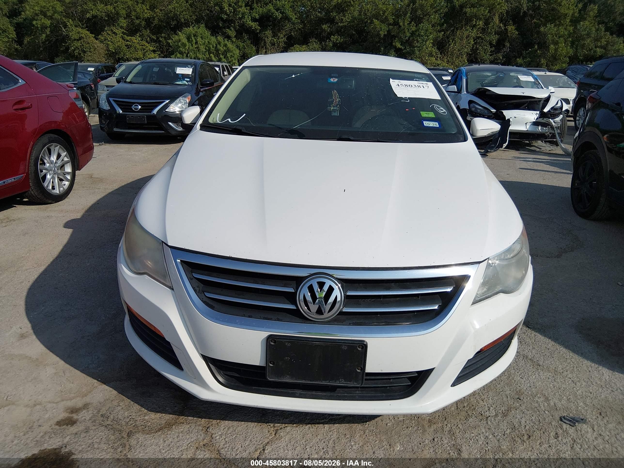 2012 Volkswagen Cc Sport White vin: WVWMN7AN1CE520365
