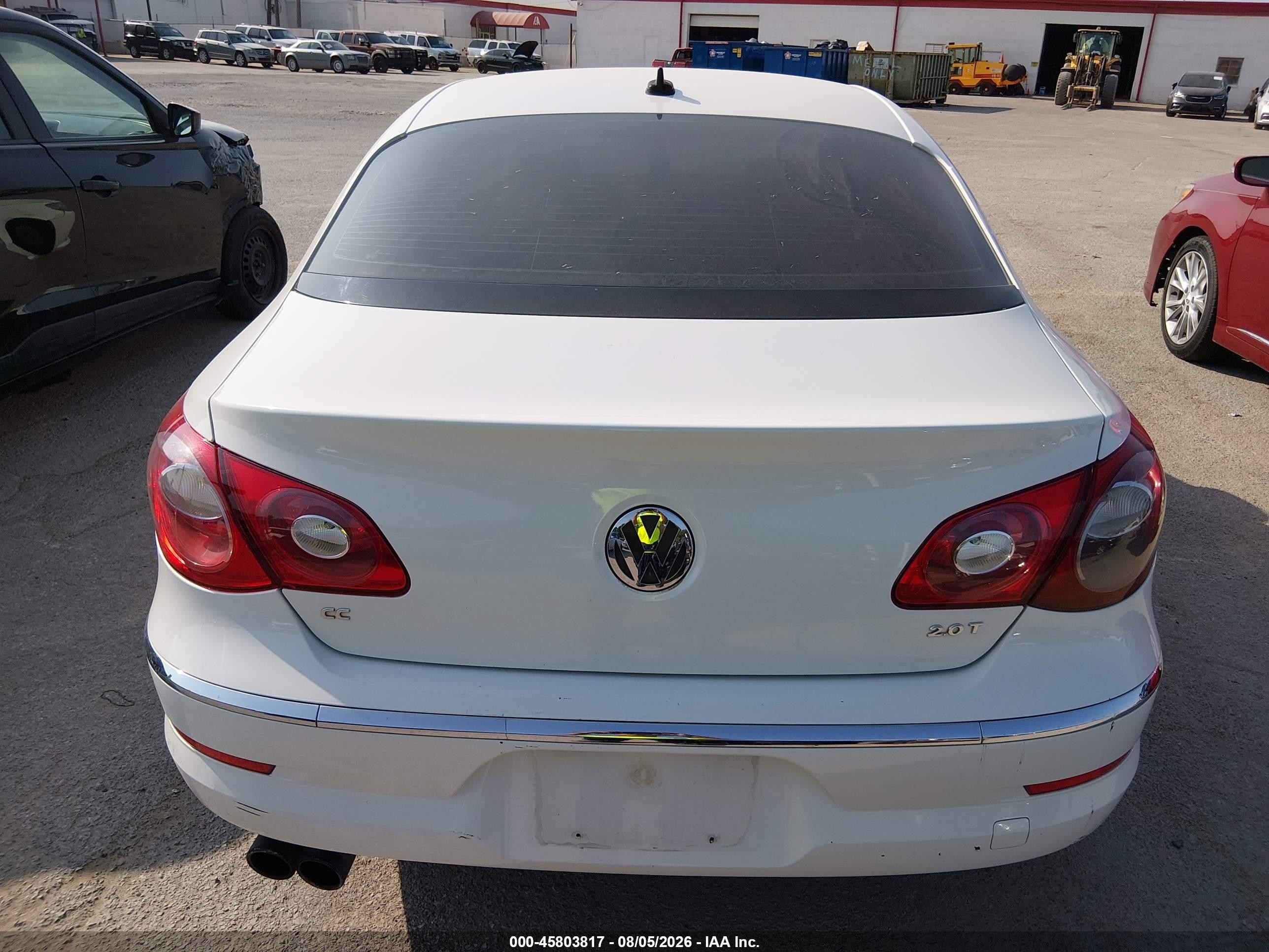 2012 Volkswagen Cc Sport White vin: WVWMN7AN1CE520365