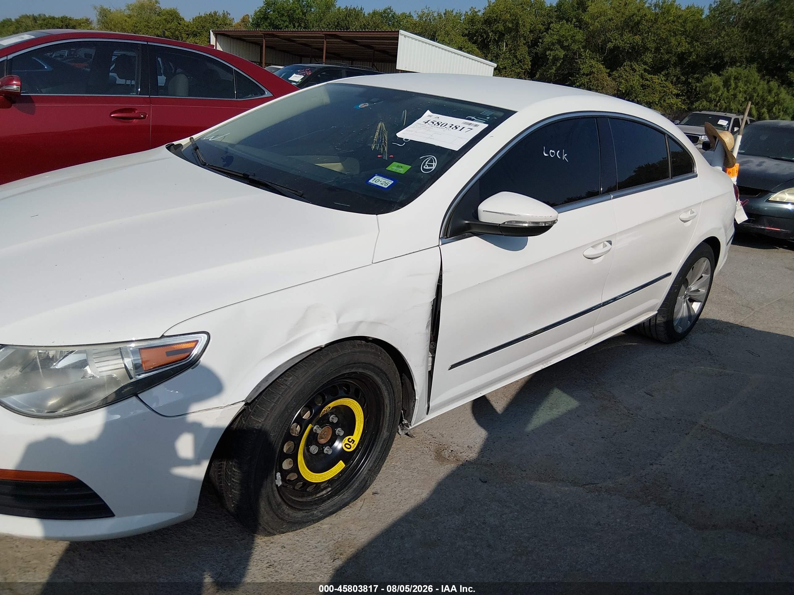 2012 Volkswagen Cc Sport White vin: WVWMN7AN1CE520365