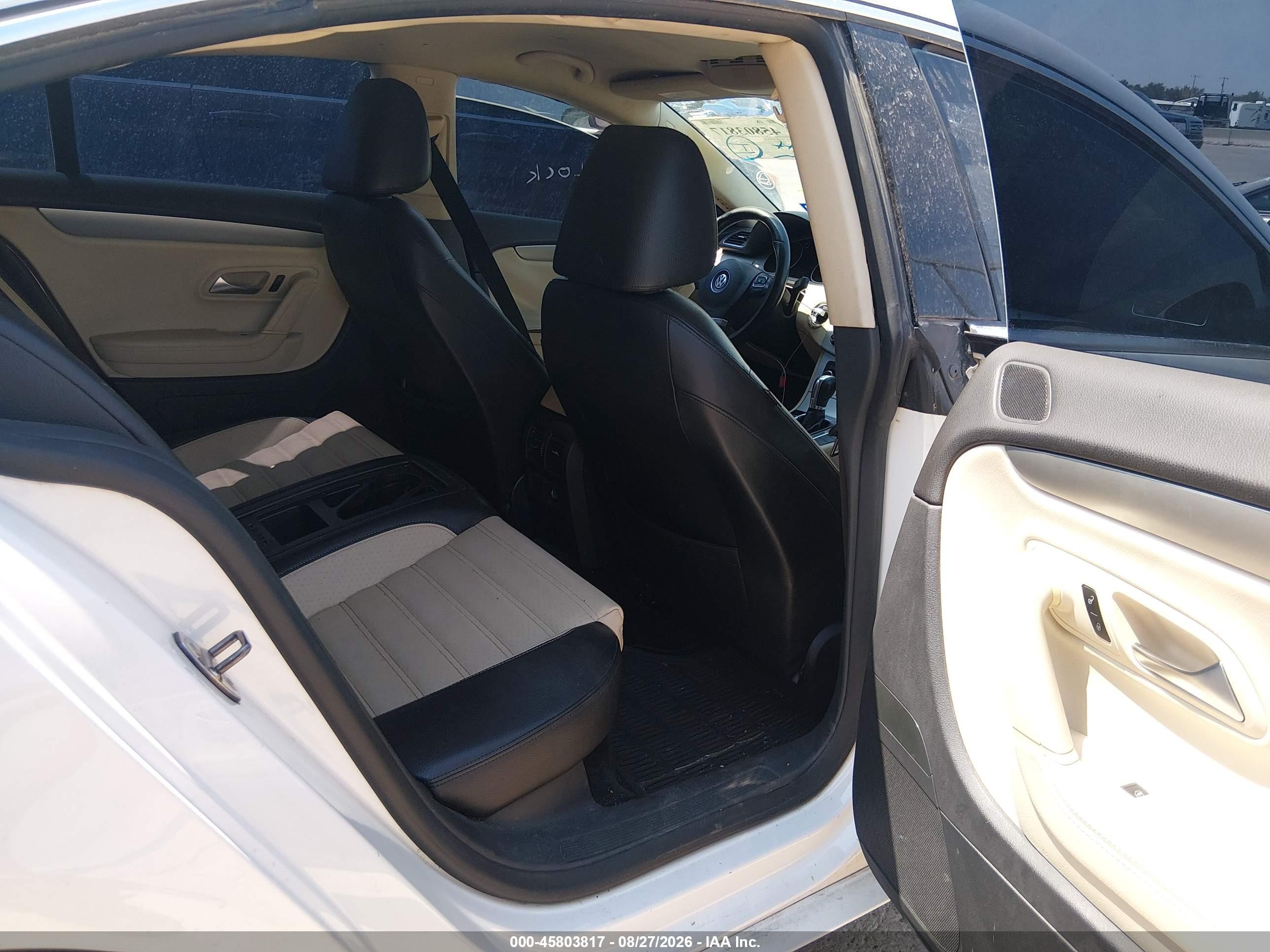 2012 Volkswagen Cc Sport White vin: WVWMN7AN1CE520365