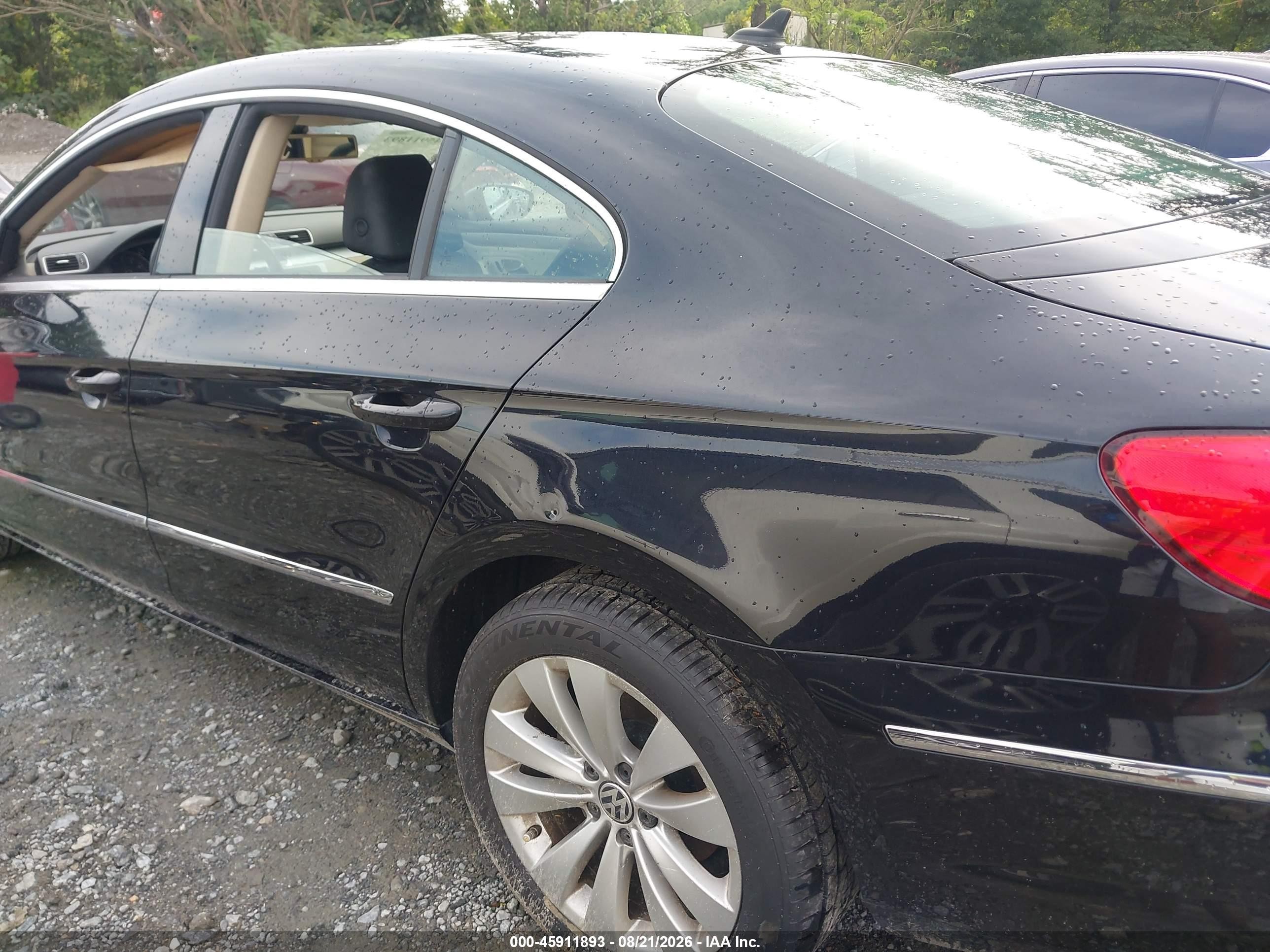 2012 Volkswagen Cc Sport Black vin: WVWMN7AN1CE544665