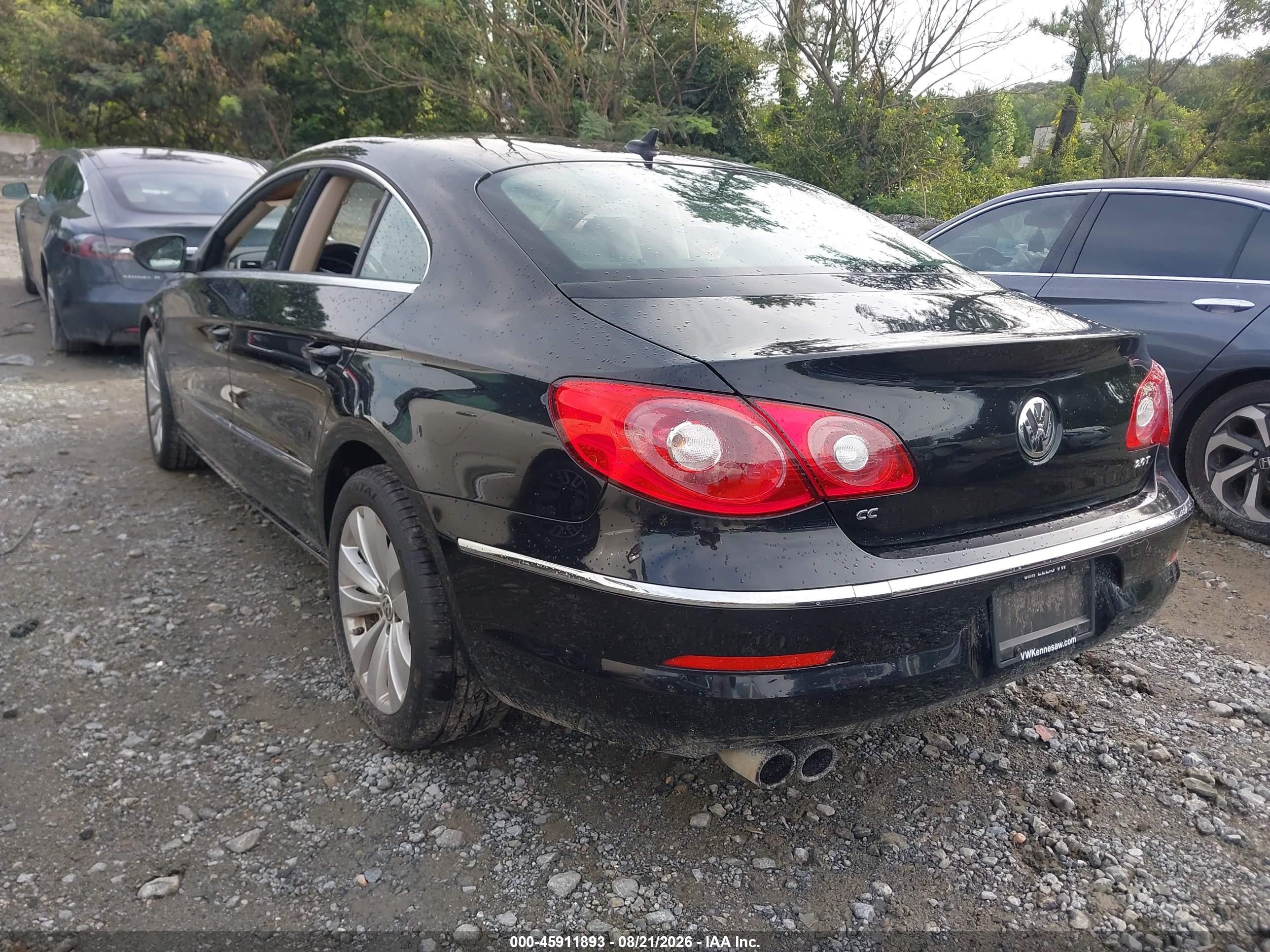2012 Volkswagen Cc Sport Black vin: WVWMN7AN1CE544665