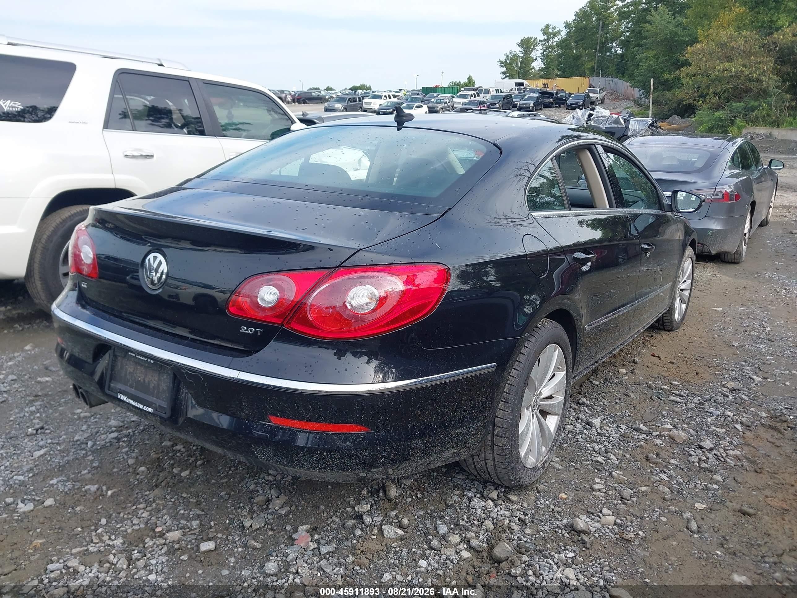 2012 Volkswagen Cc Sport Black vin: WVWMN7AN1CE544665