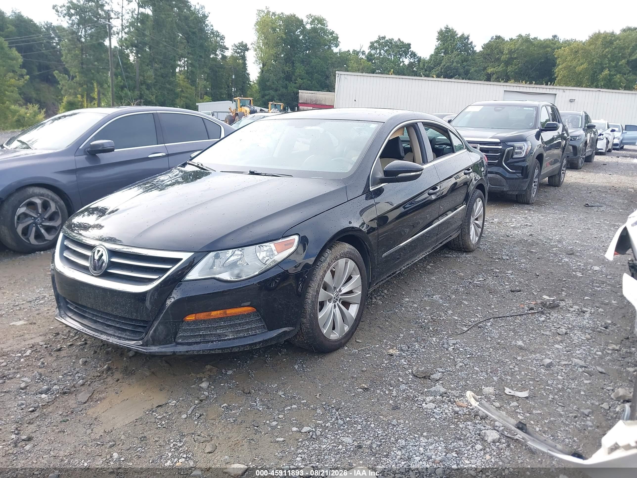 2012 Volkswagen Cc Sport Black vin: WVWMN7AN1CE544665