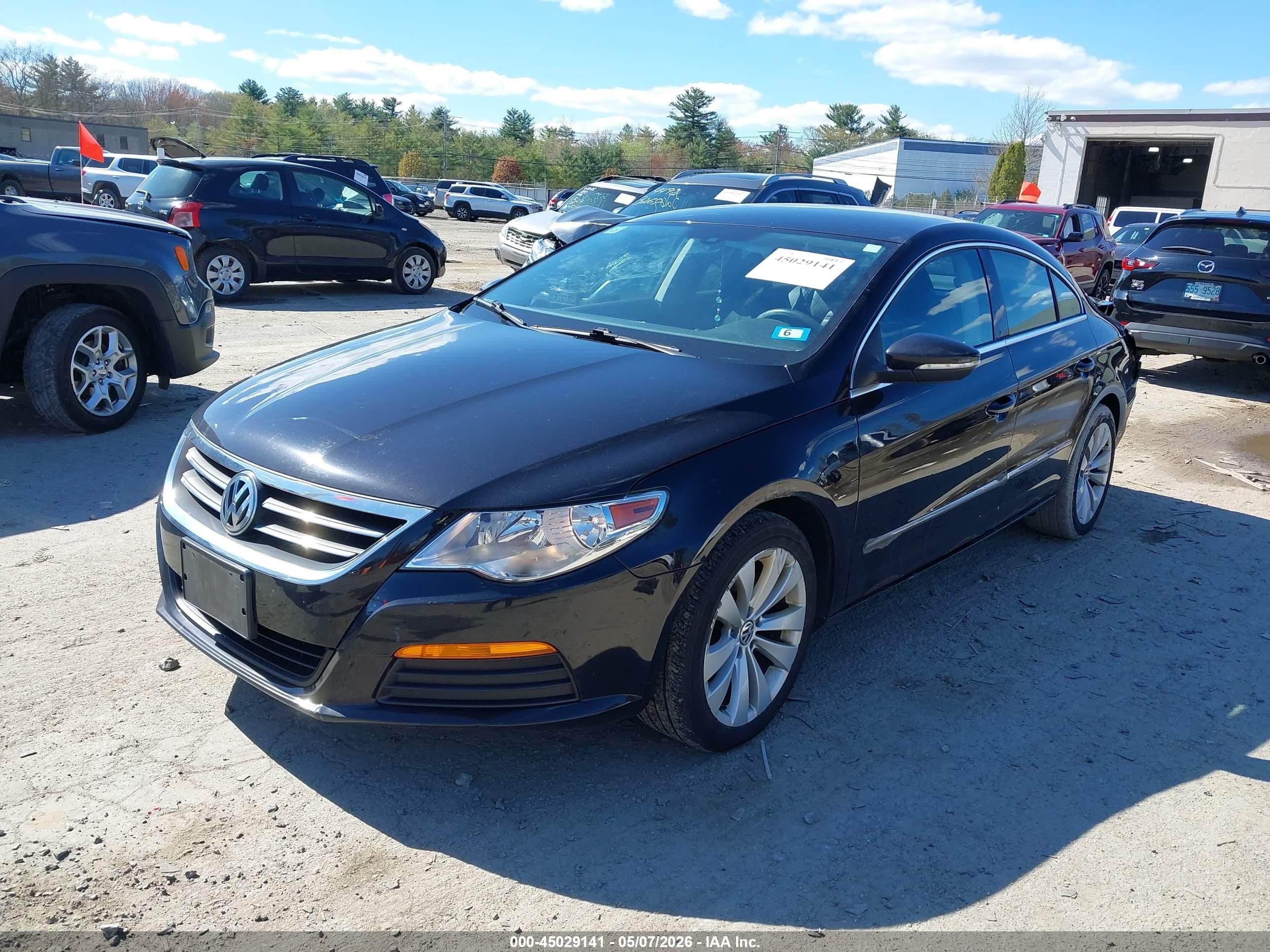 2011 Volkswagen Cc Sport Black vin: WVWMN7AN2BE701862
