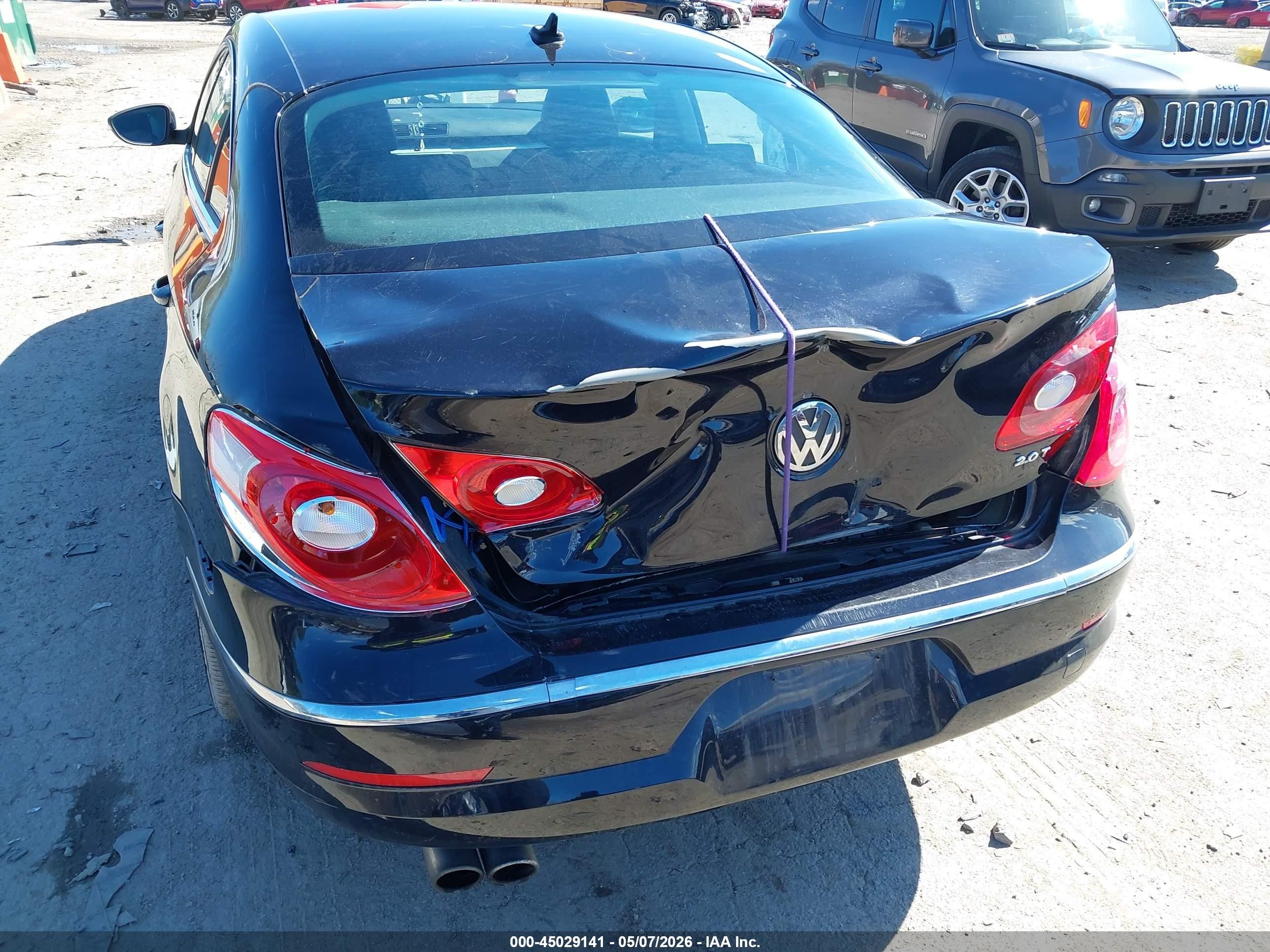 2011 Volkswagen Cc Sport Black vin: WVWMN7AN2BE701862