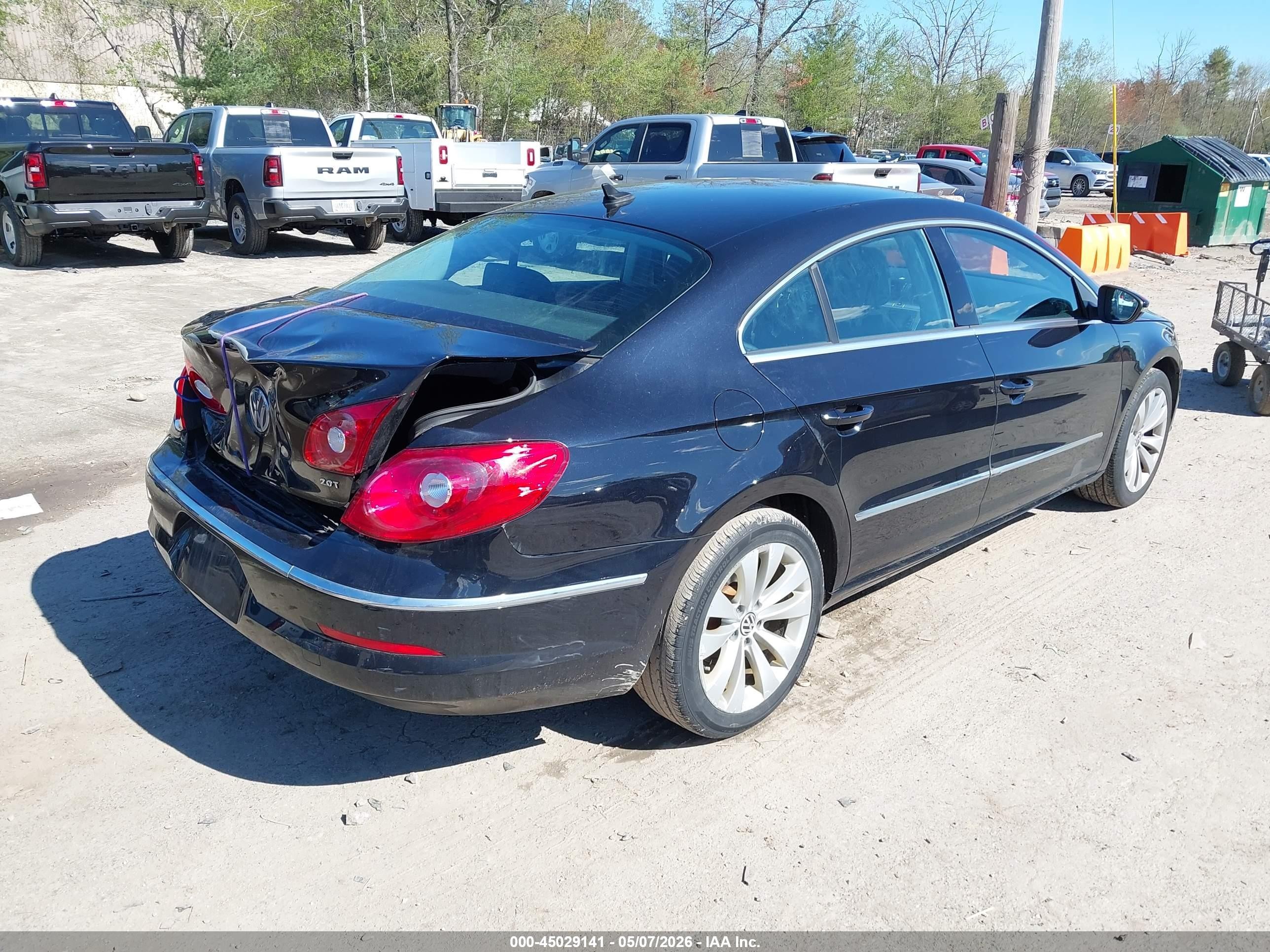 2011 Volkswagen Cc Sport Black vin: WVWMN7AN2BE701862