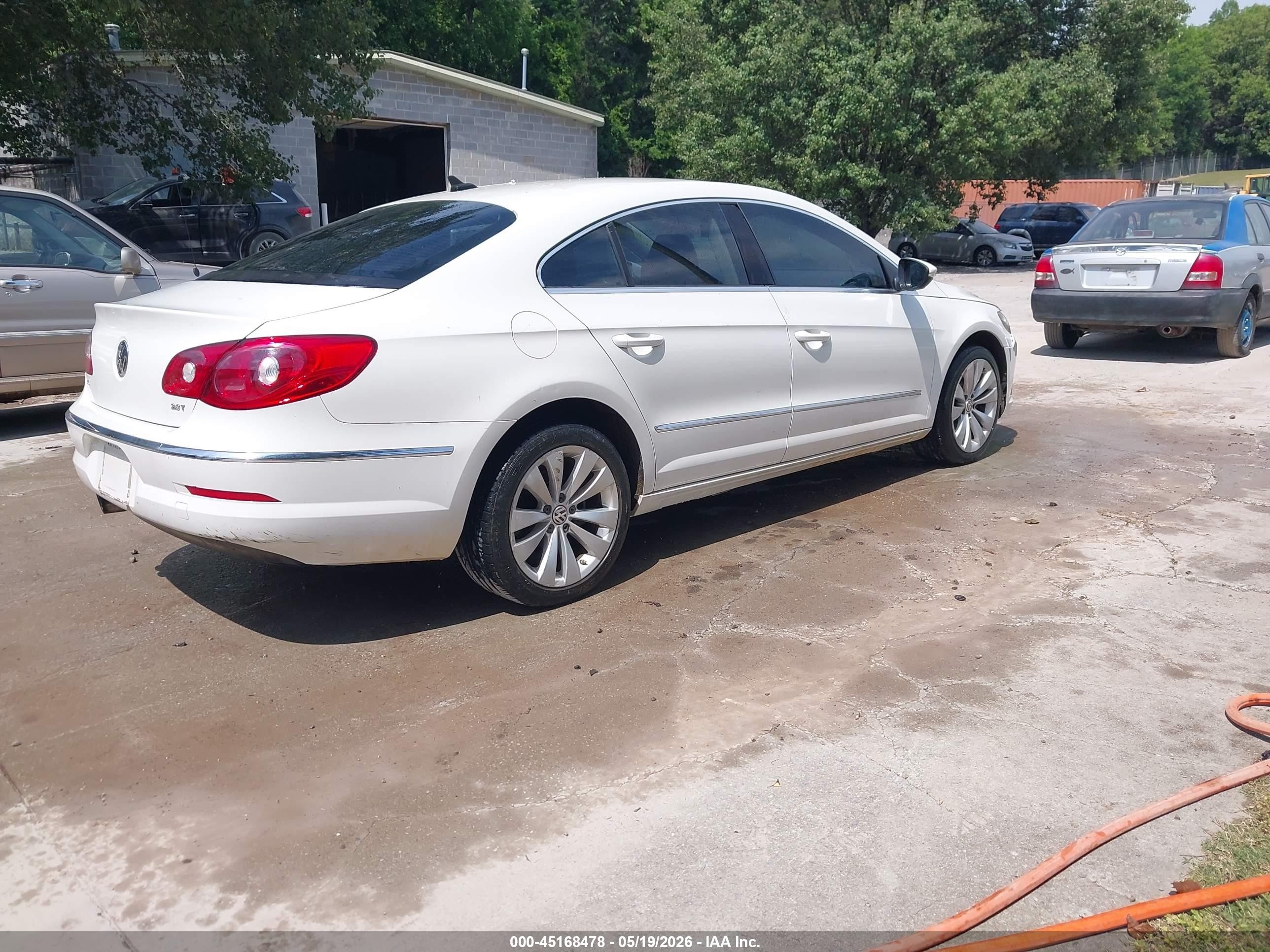 2012 Volkswagen Cc Sport White vin: WVWMN7AN2CE527356