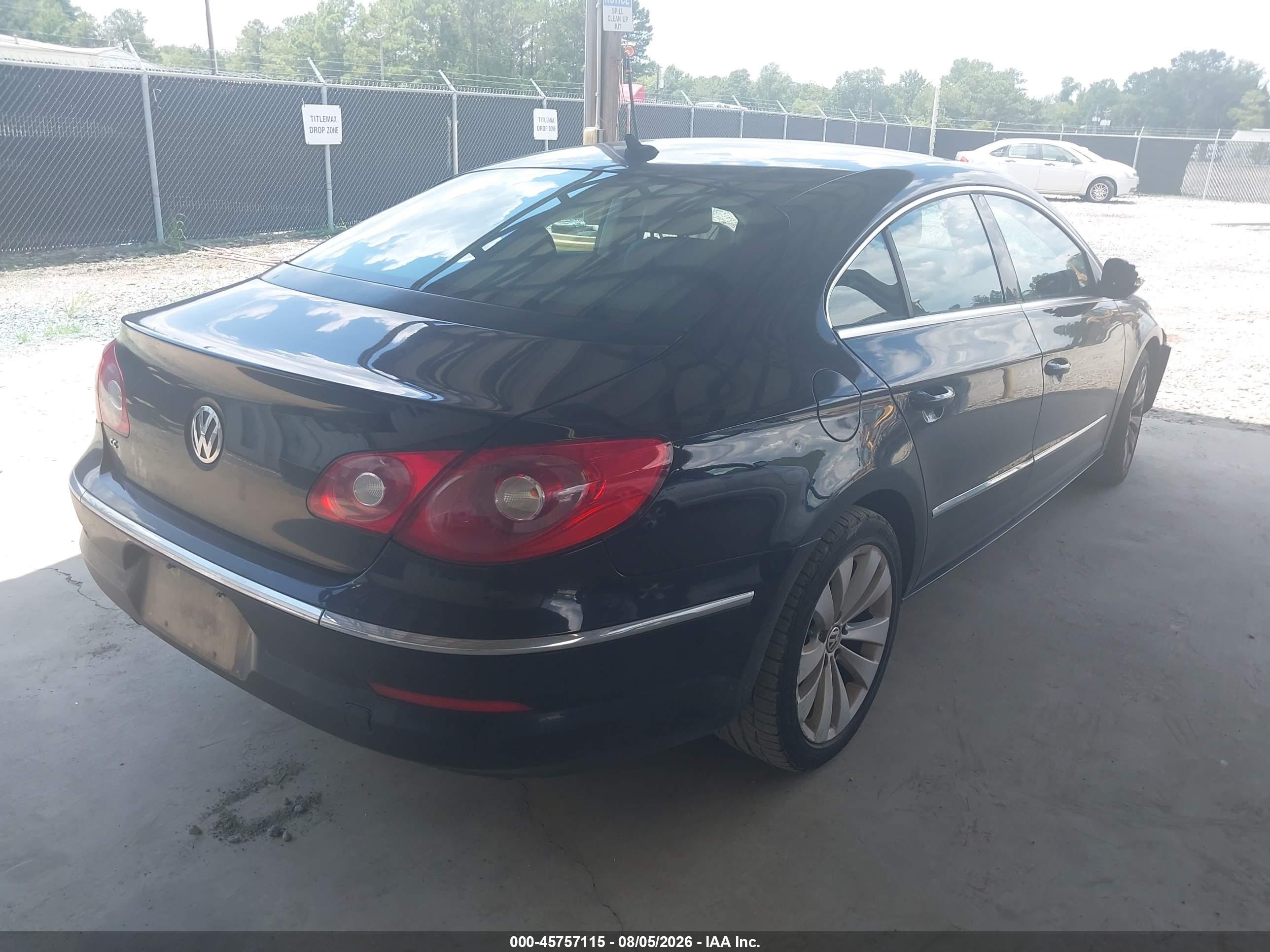 2012 Volkswagen Cc Sport Black vin: WVWMN7AN3CE500666