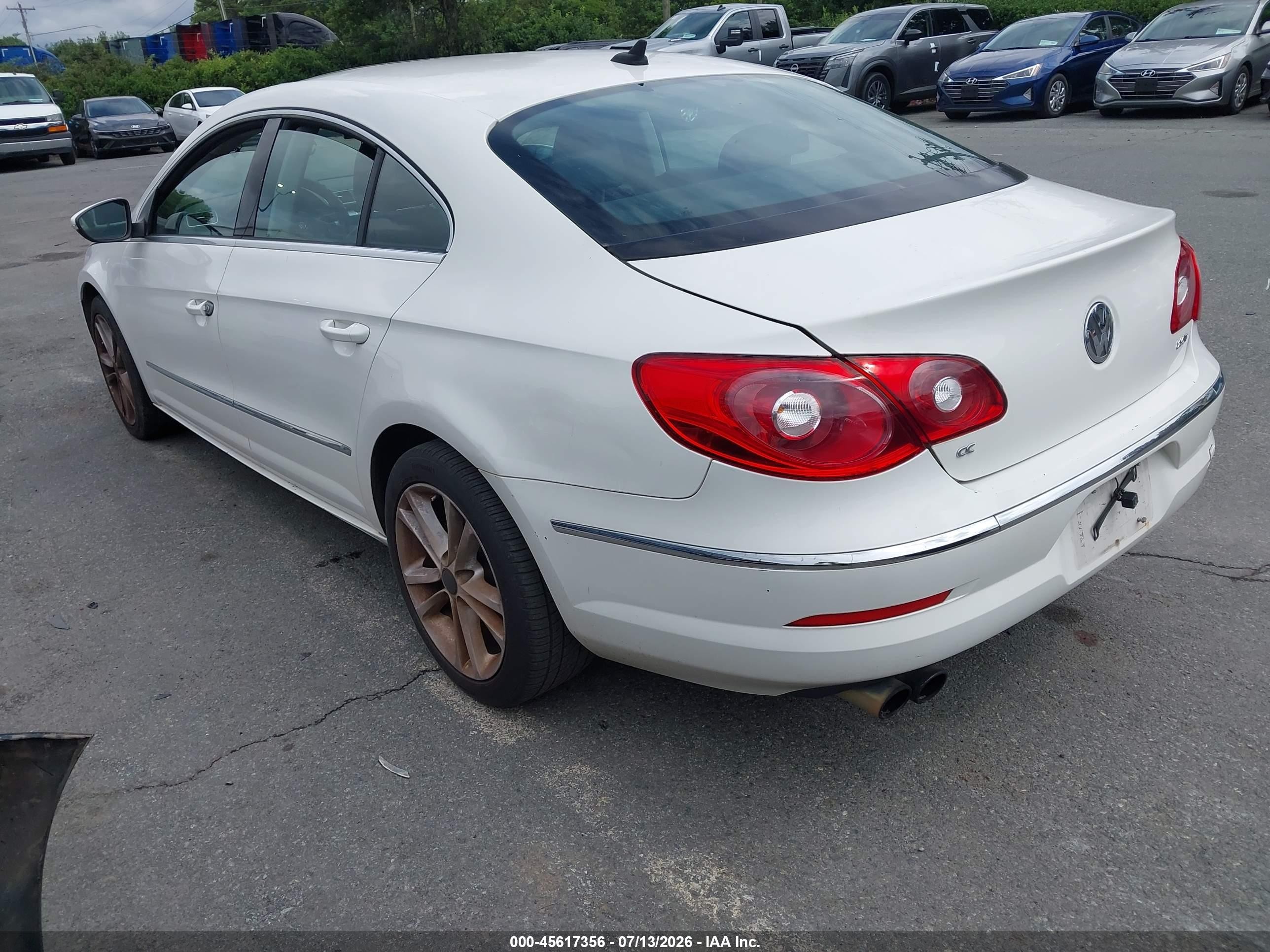 2012 Volkswagen Cc Sport White vin: WVWMN7AN4CE501079