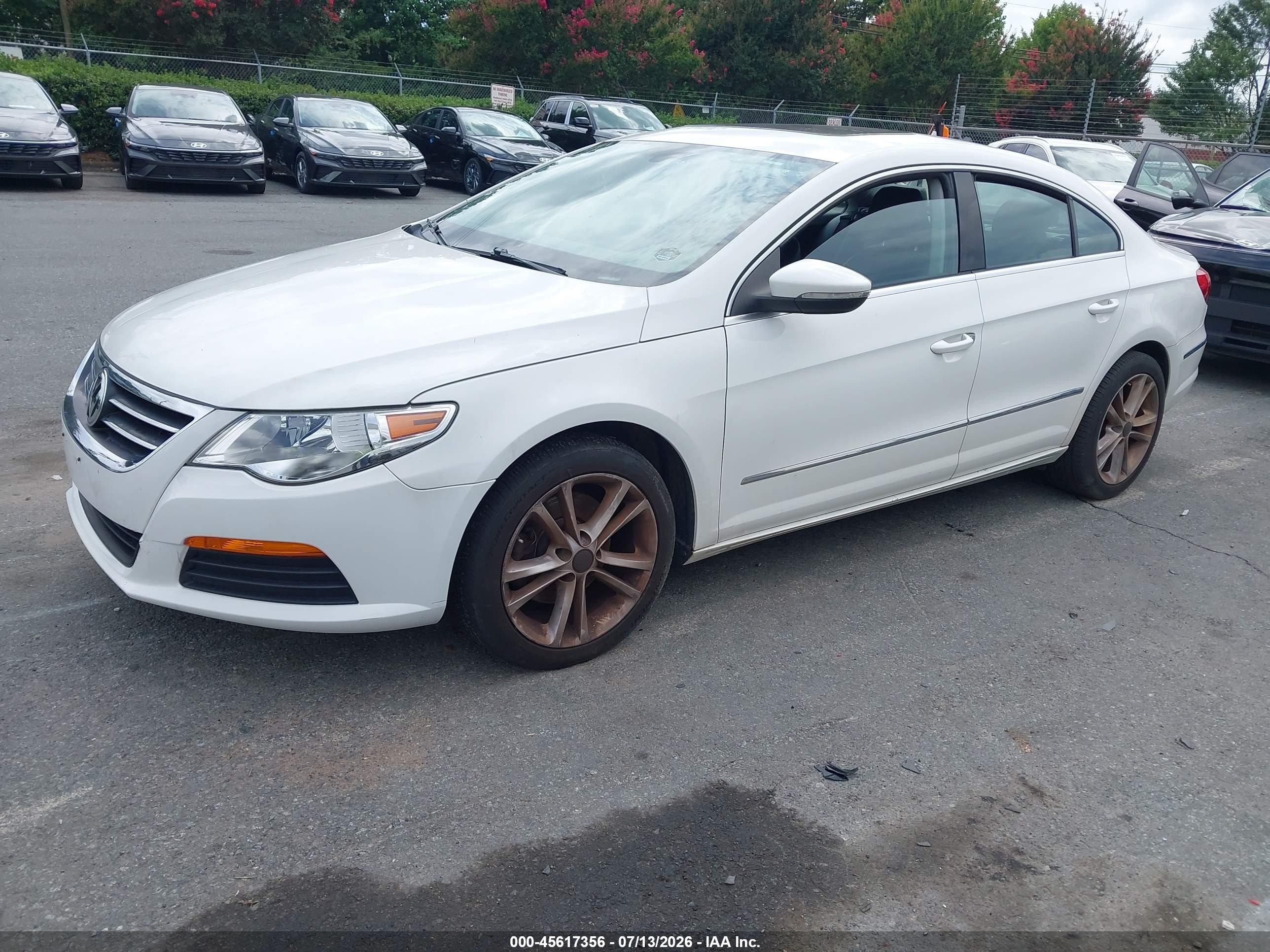 2012 Volkswagen Cc Sport White vin: WVWMN7AN4CE501079
