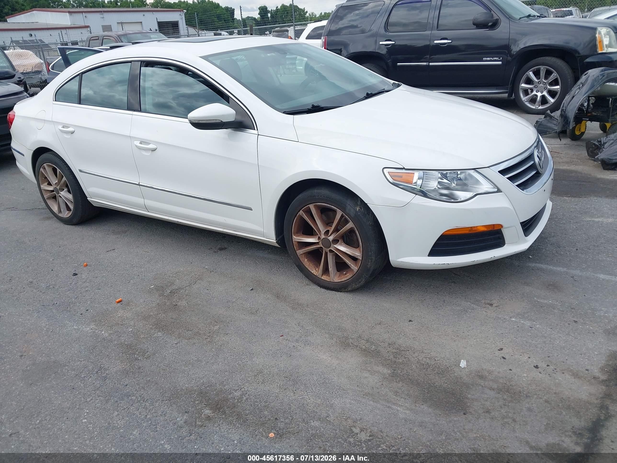2012 Volkswagen Cc Sport White vin: WVWMN7AN4CE501079