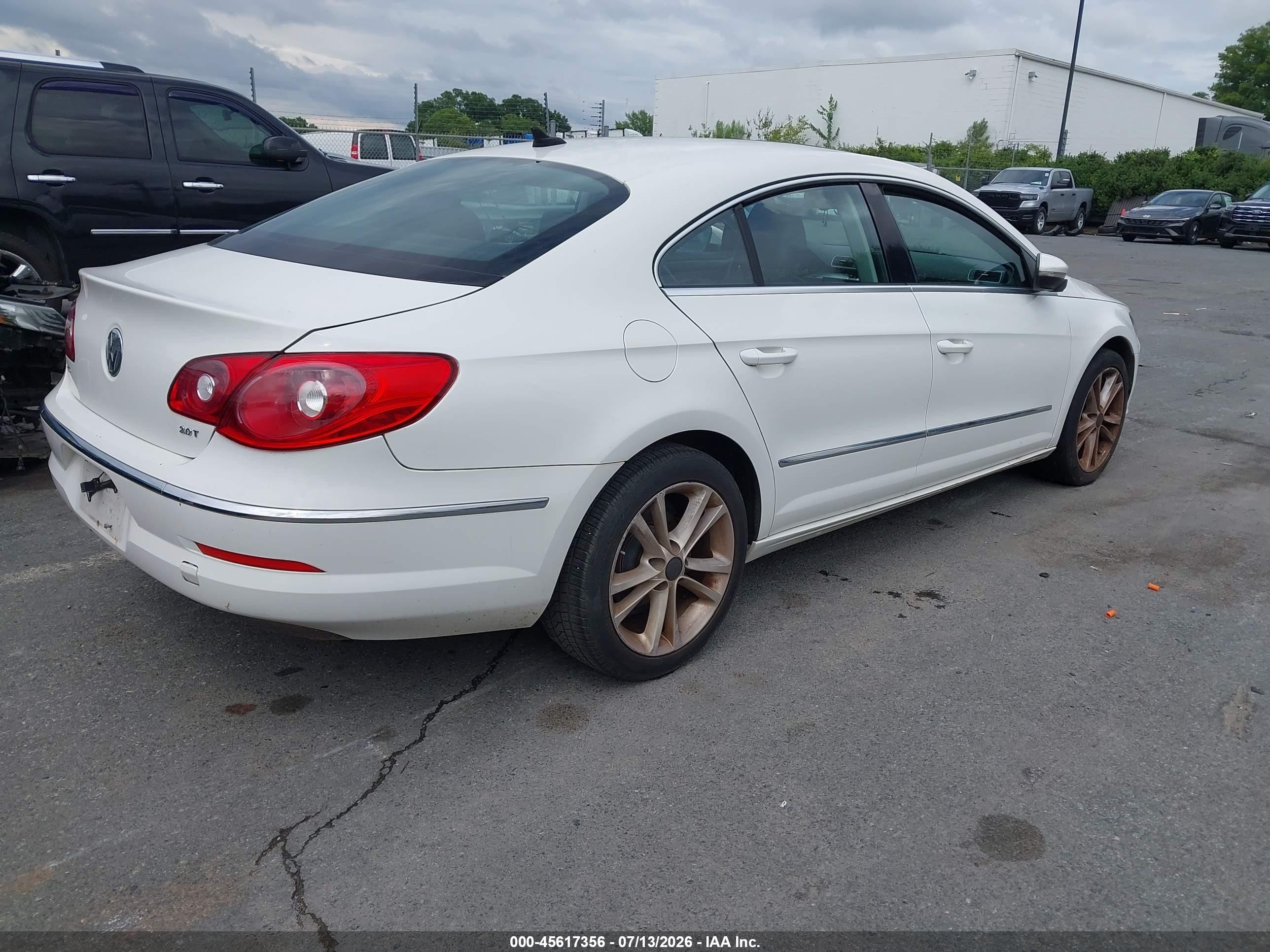 2012 Volkswagen Cc Sport White vin: WVWMN7AN4CE501079