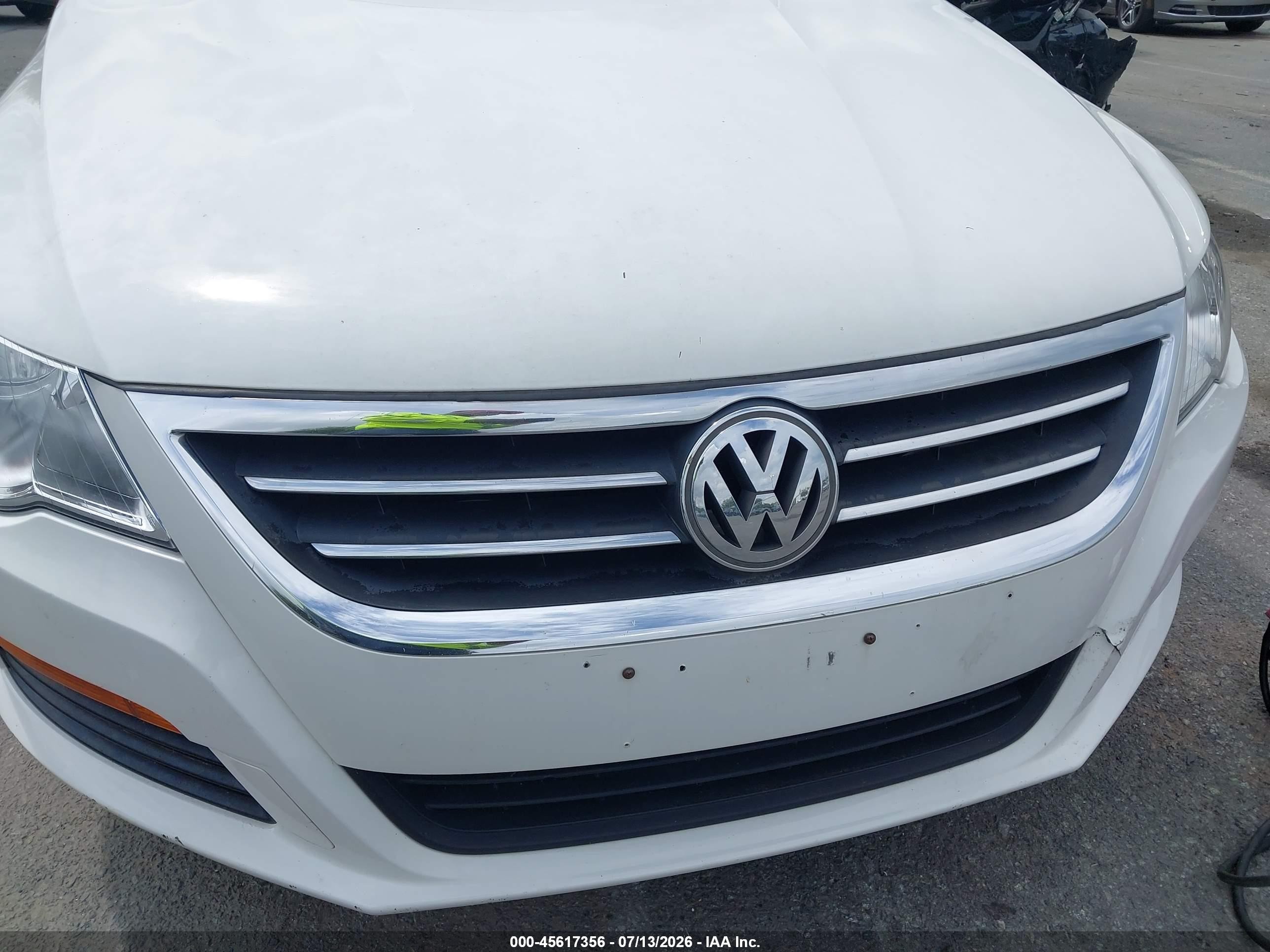 2012 Volkswagen Cc Sport White vin: WVWMN7AN4CE501079