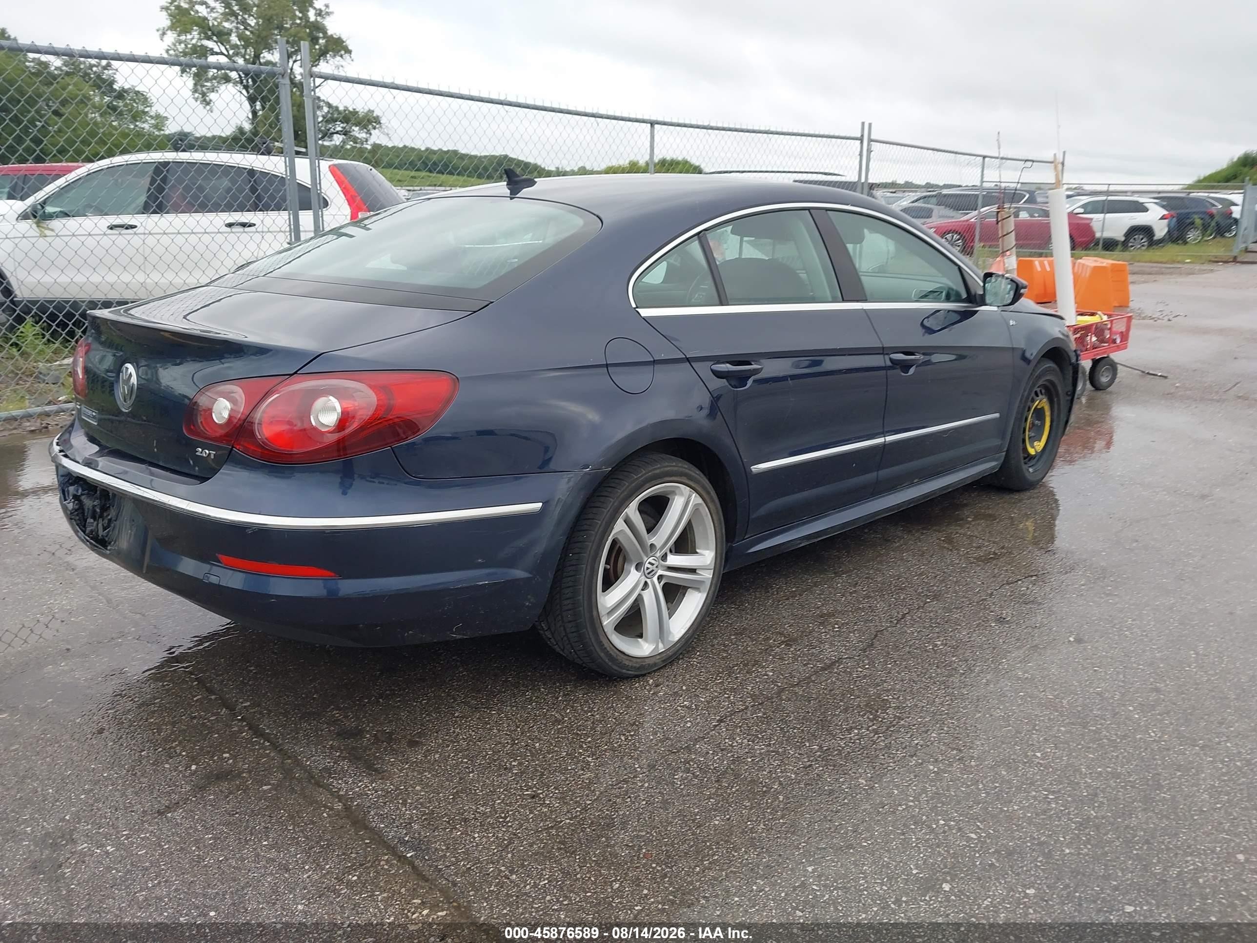 2012 Volkswagen Cc   Blue vin: WVWMN7AN4CE503544