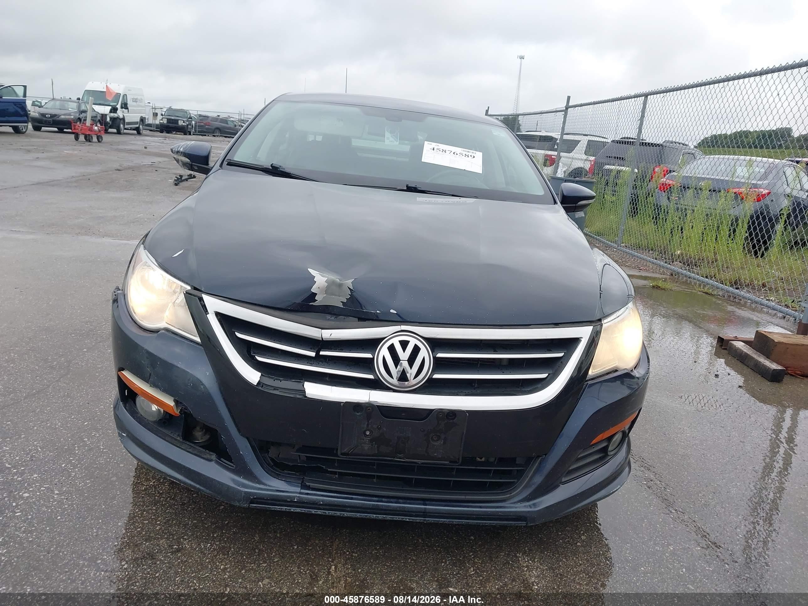 2012 Volkswagen Cc   Blue vin: WVWMN7AN4CE503544