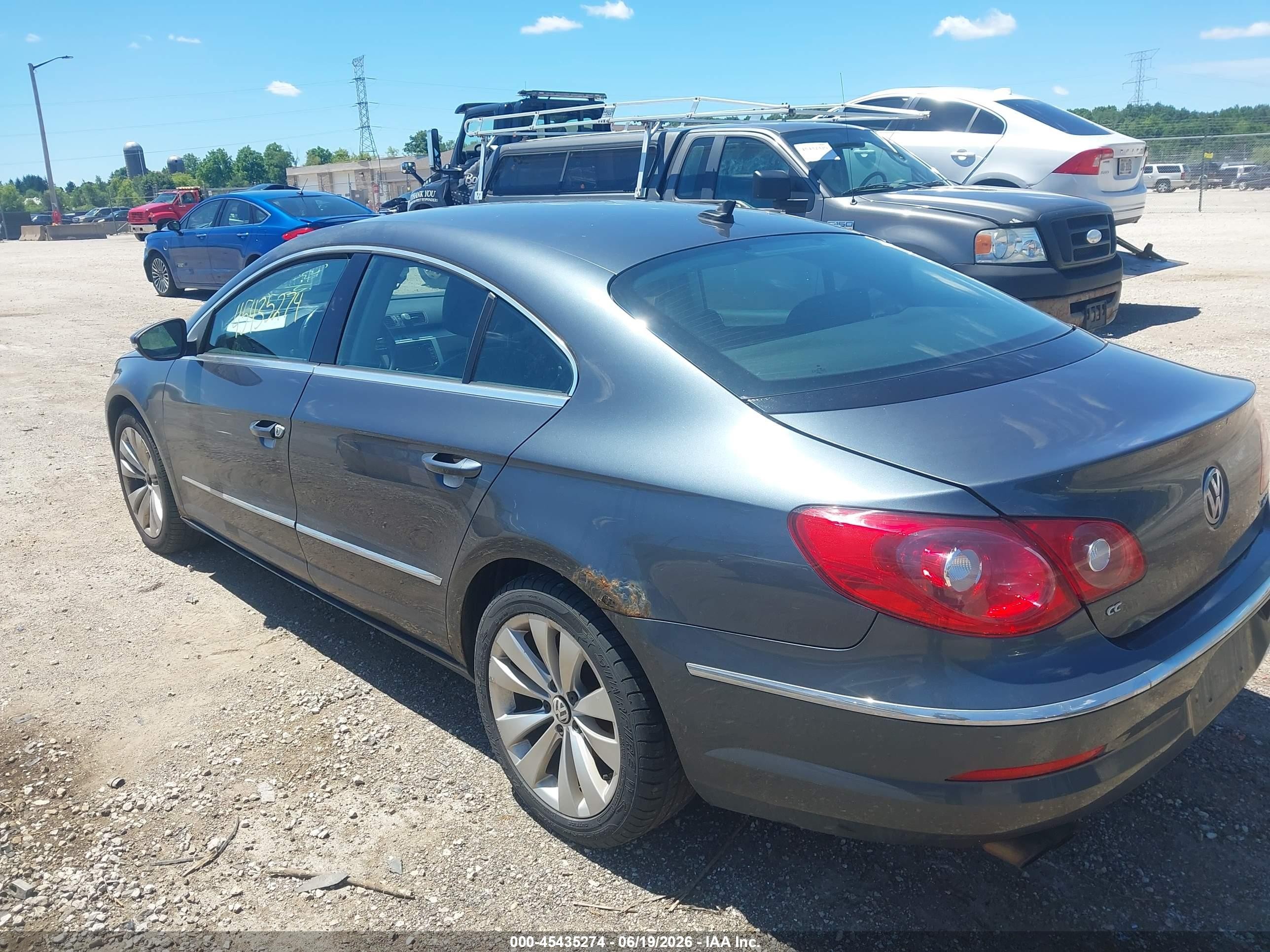 2010 Volkswagen Cc Sport Gray vin: WVWMN7AN5AE563068