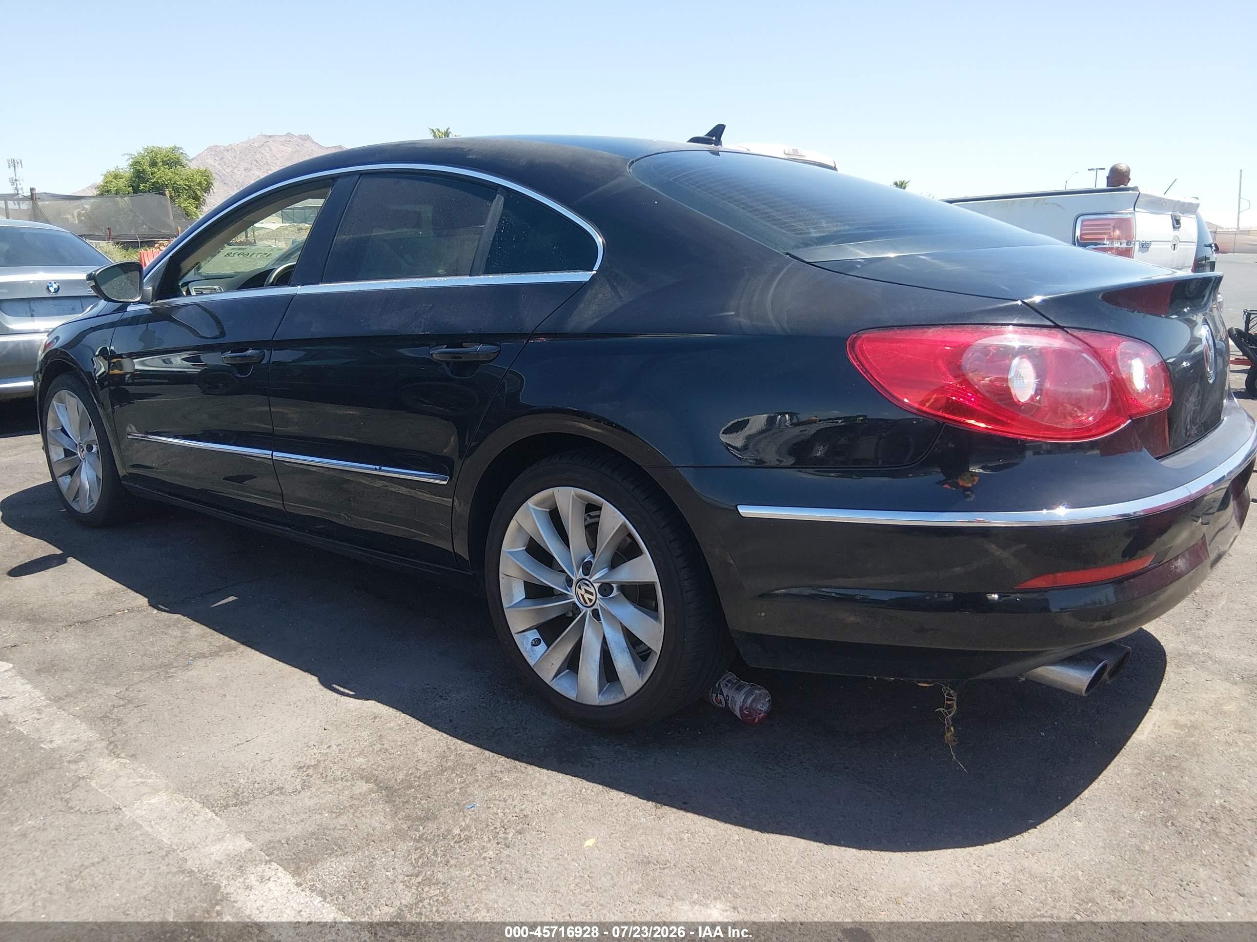 2012 Volkswagen Cc Sport Black vin: WVWMN7AN6CE500337
