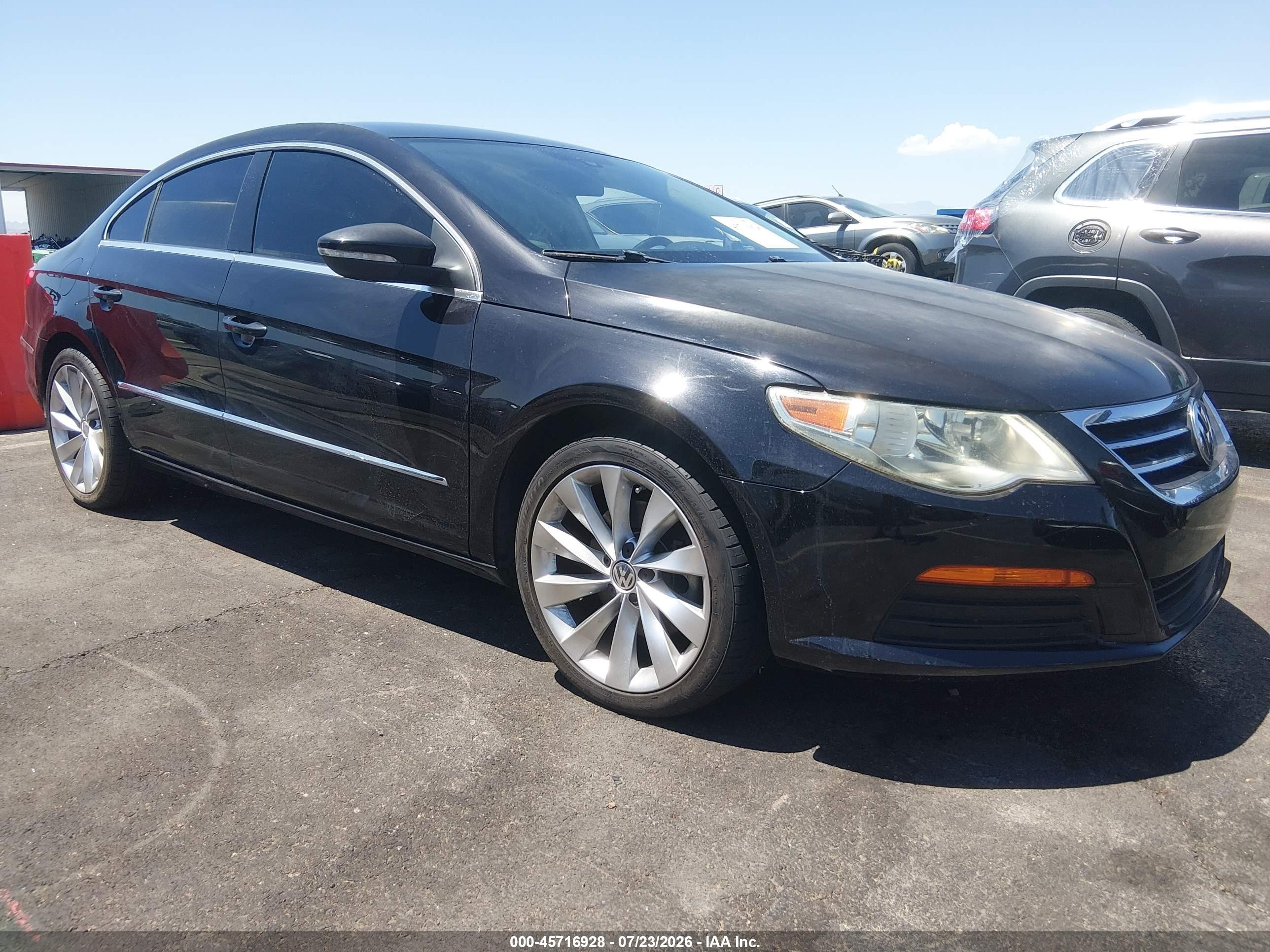 2012 Volkswagen Cc Sport Black vin: WVWMN7AN6CE500337