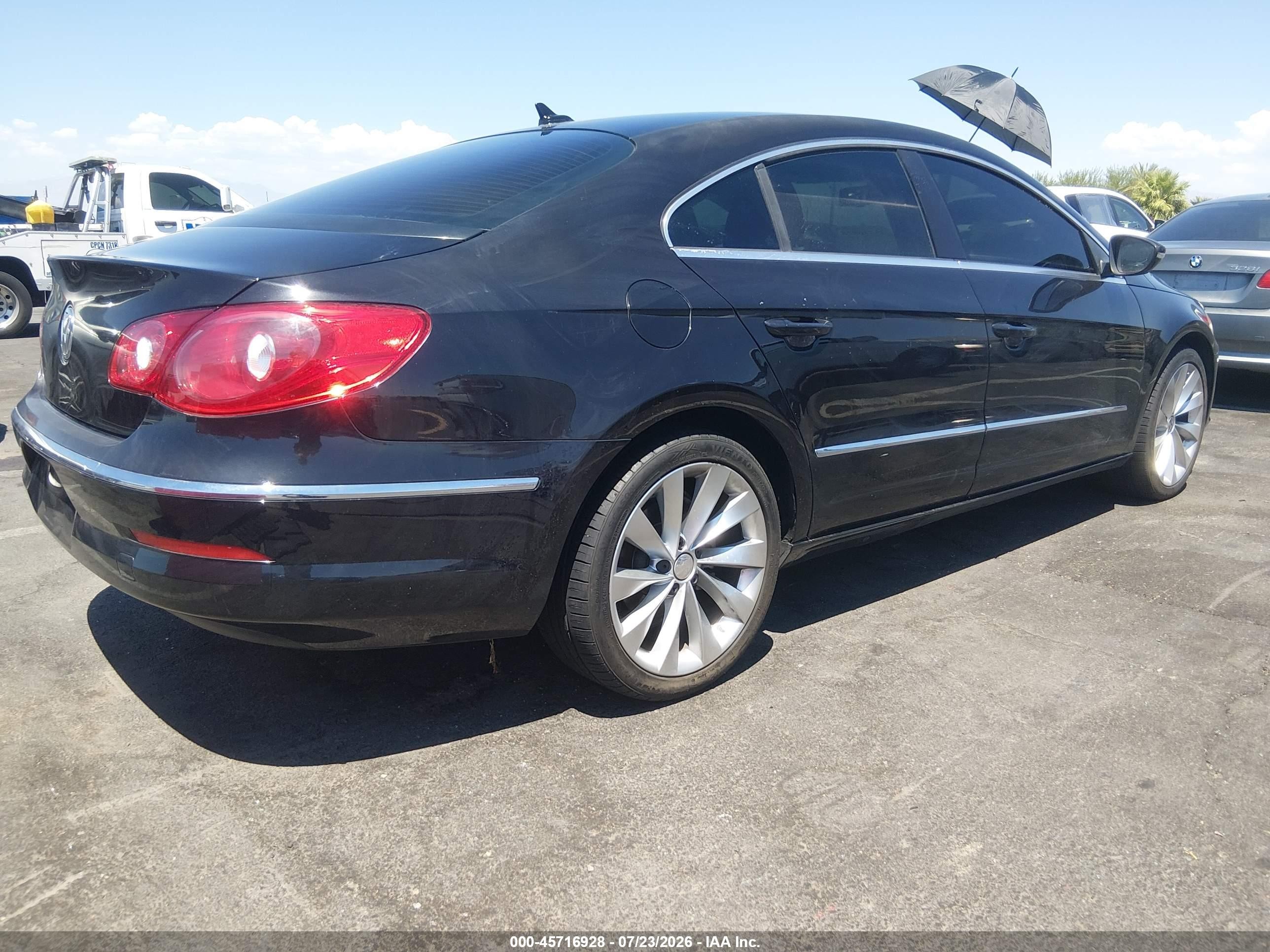 2012 Volkswagen Cc Sport Black vin: WVWMN7AN6CE500337