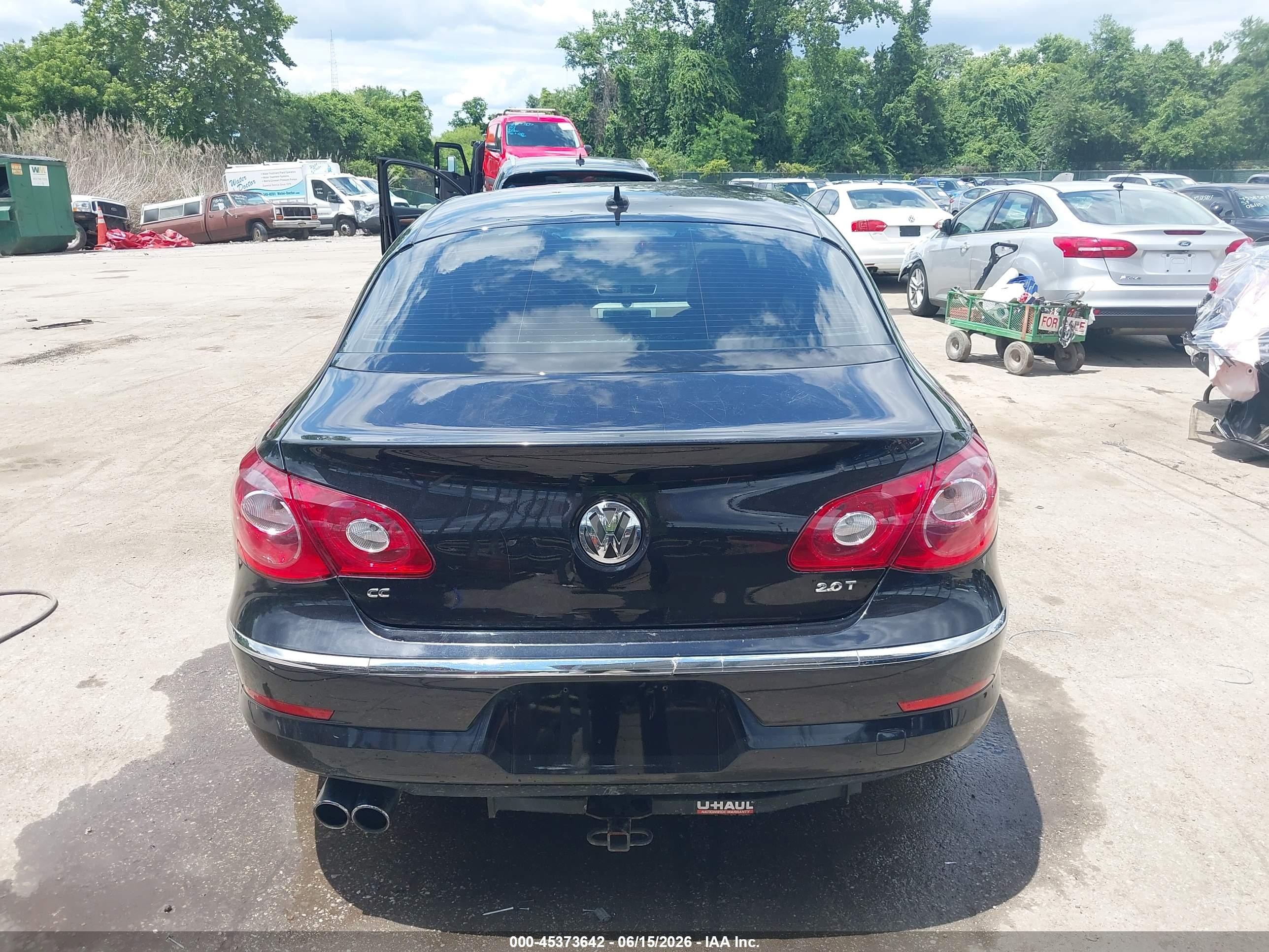 2012 Volkswagen Cc R-line/sport Black vin: WVWMN7AN7CE515753