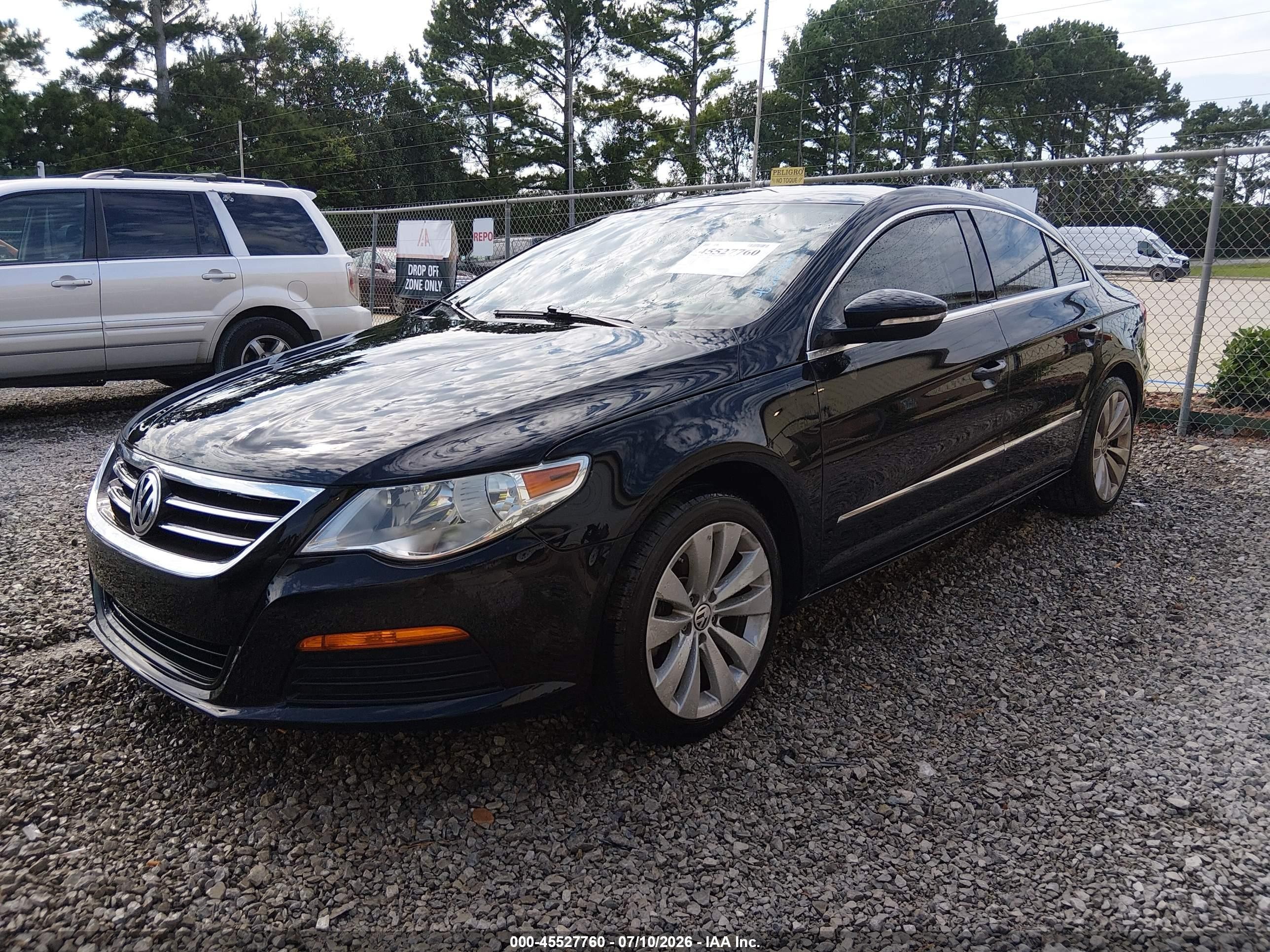 2012 Volkswagen Cc Sport Black vin: WVWMN7AN8CE515566