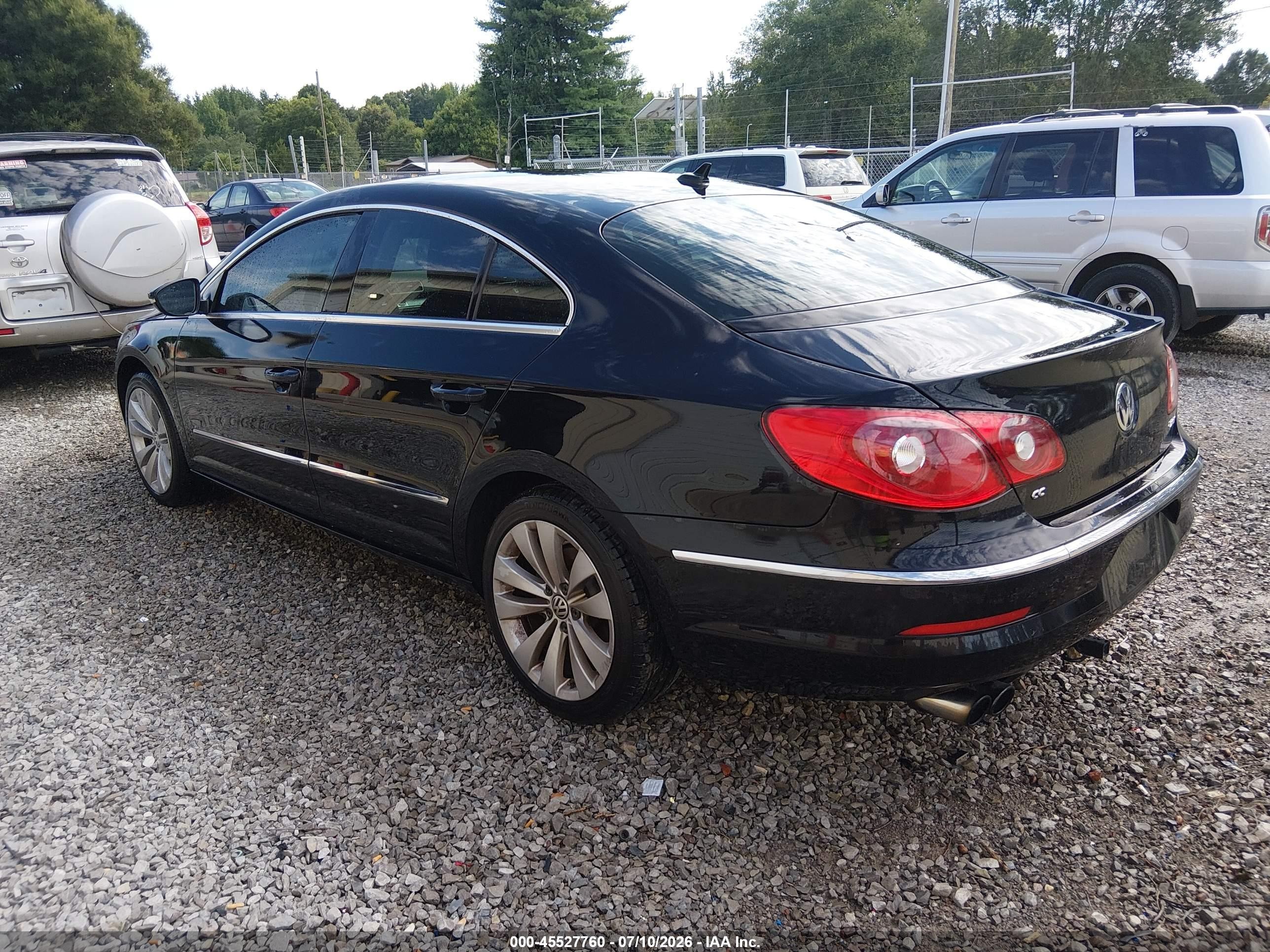 2012 Volkswagen Cc Sport Black vin: WVWMN7AN8CE515566