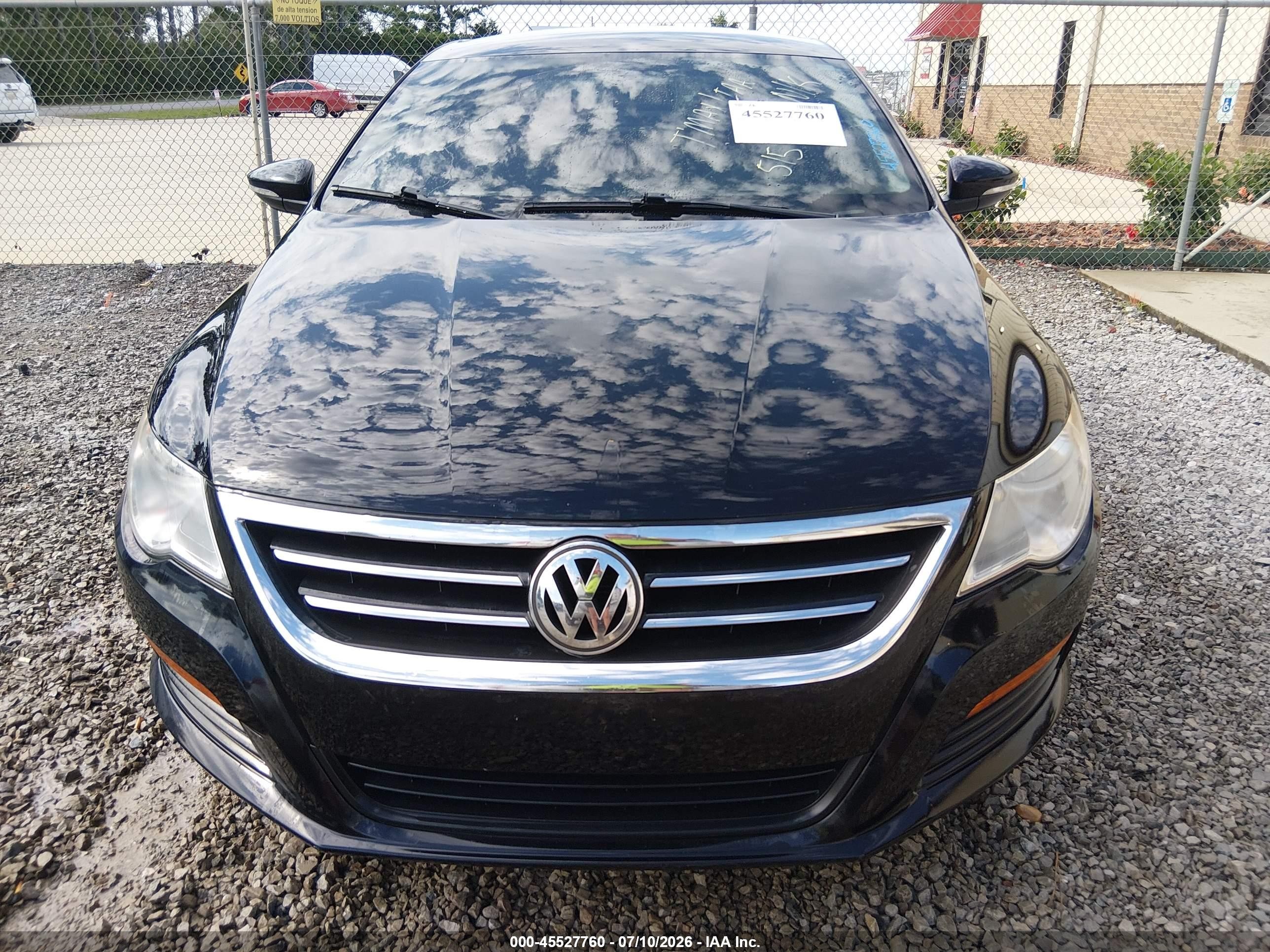 2012 Volkswagen Cc Sport Black vin: WVWMN7AN8CE515566