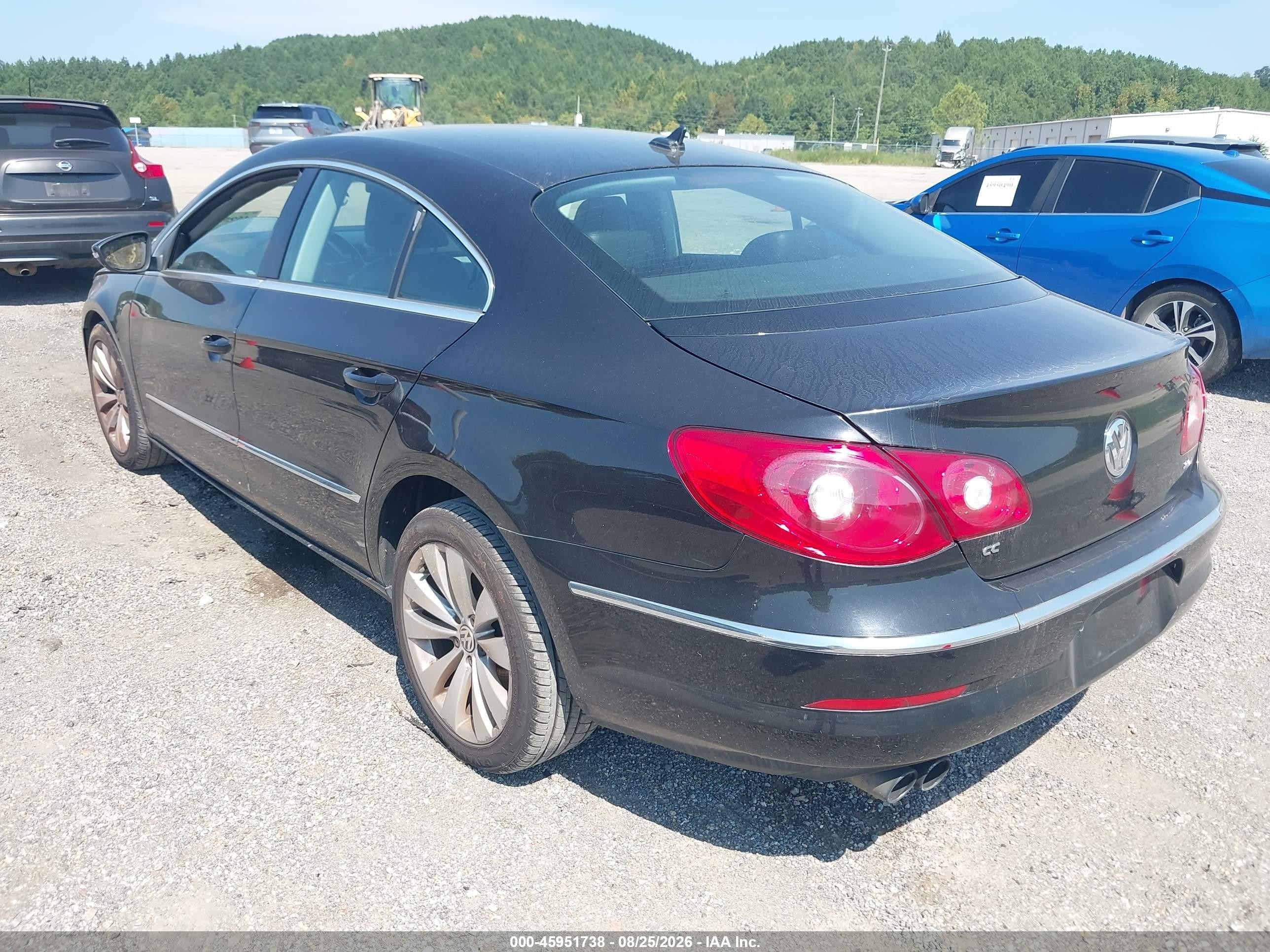 2010 Volkswagen Cc Sport Black vin: WVWMN7AN9AE540473
