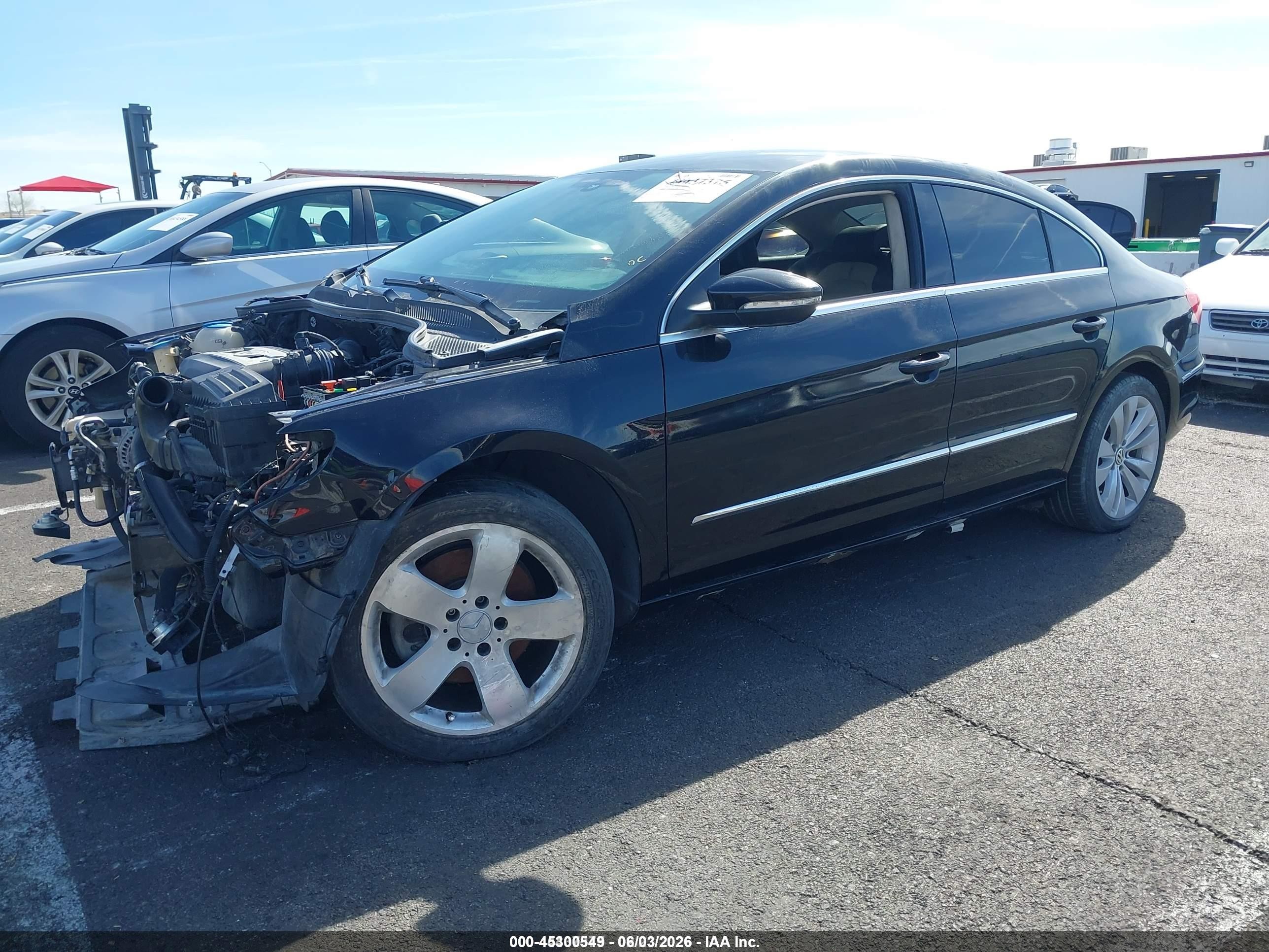 2012 Volkswagen Cc Sport Black vin: WVWMN7ANXCE509526