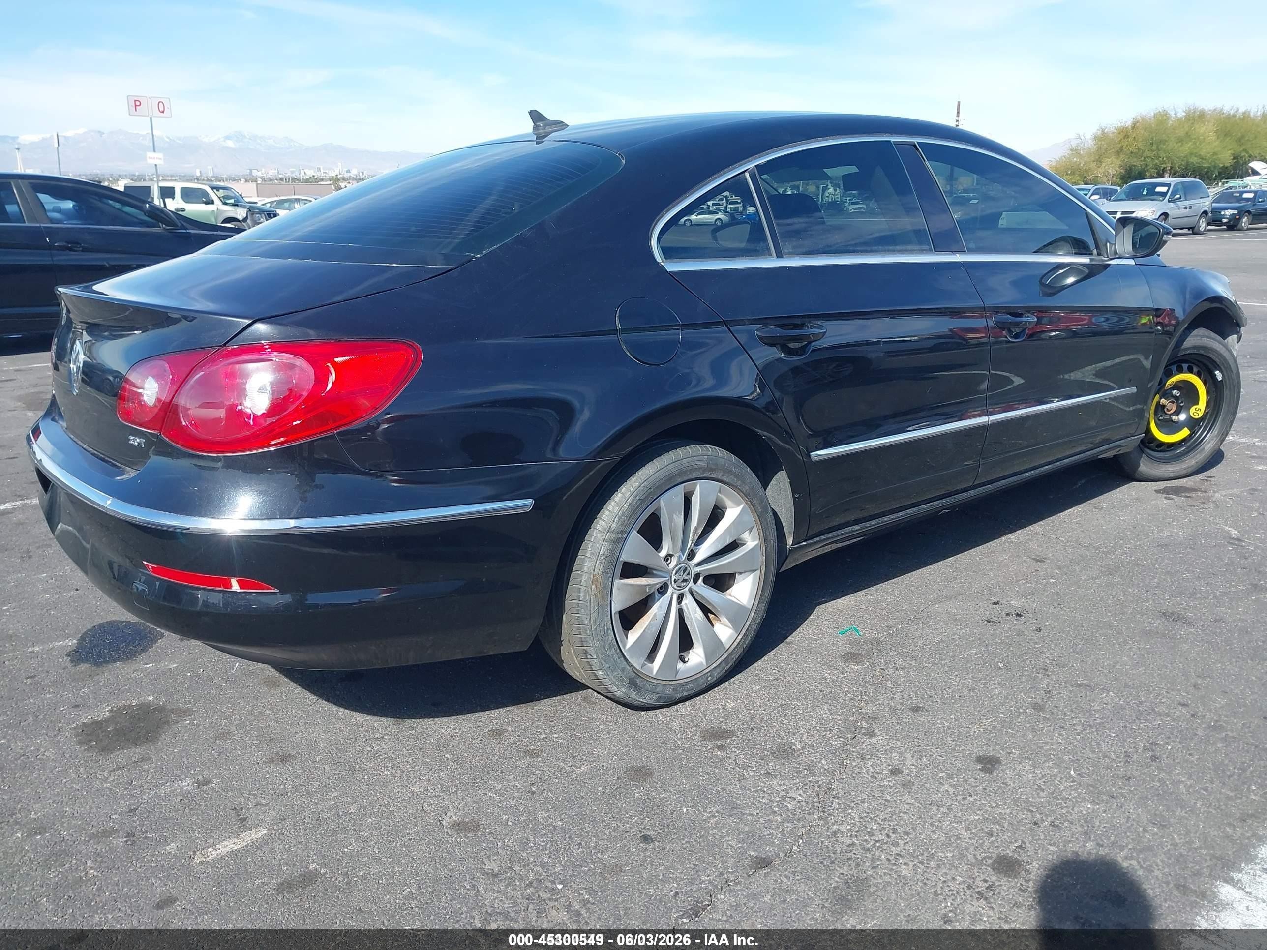 2012 Volkswagen Cc Sport Black vin: WVWMN7ANXCE509526
