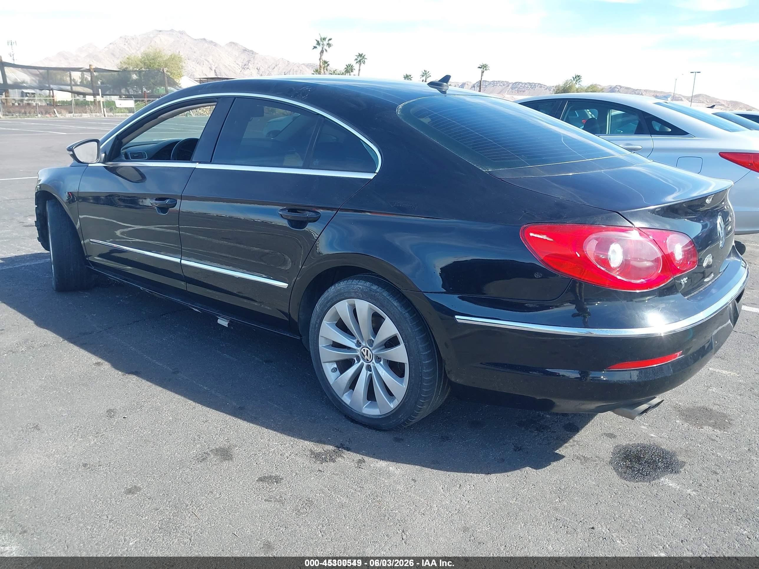 2012 Volkswagen Cc Sport Black vin: WVWMN7ANXCE509526
