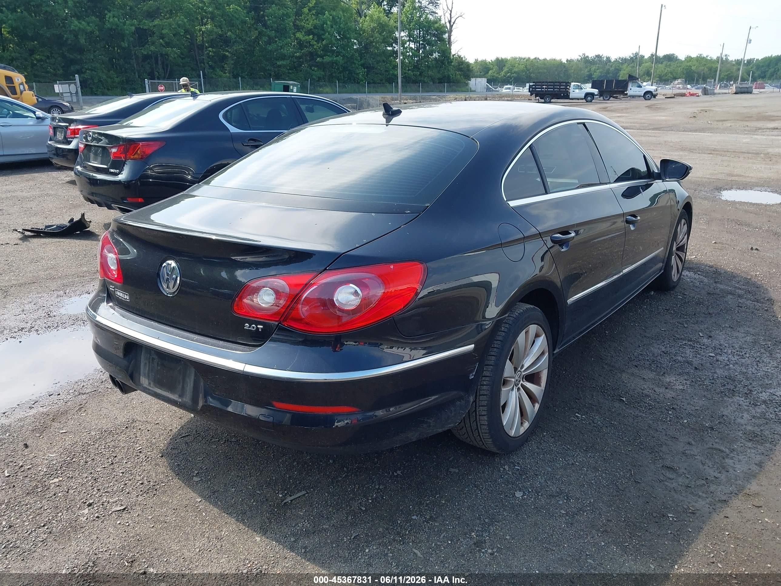 2012 Volkswagen Cc Sport Black vin: WVWMP7AN1CE514284