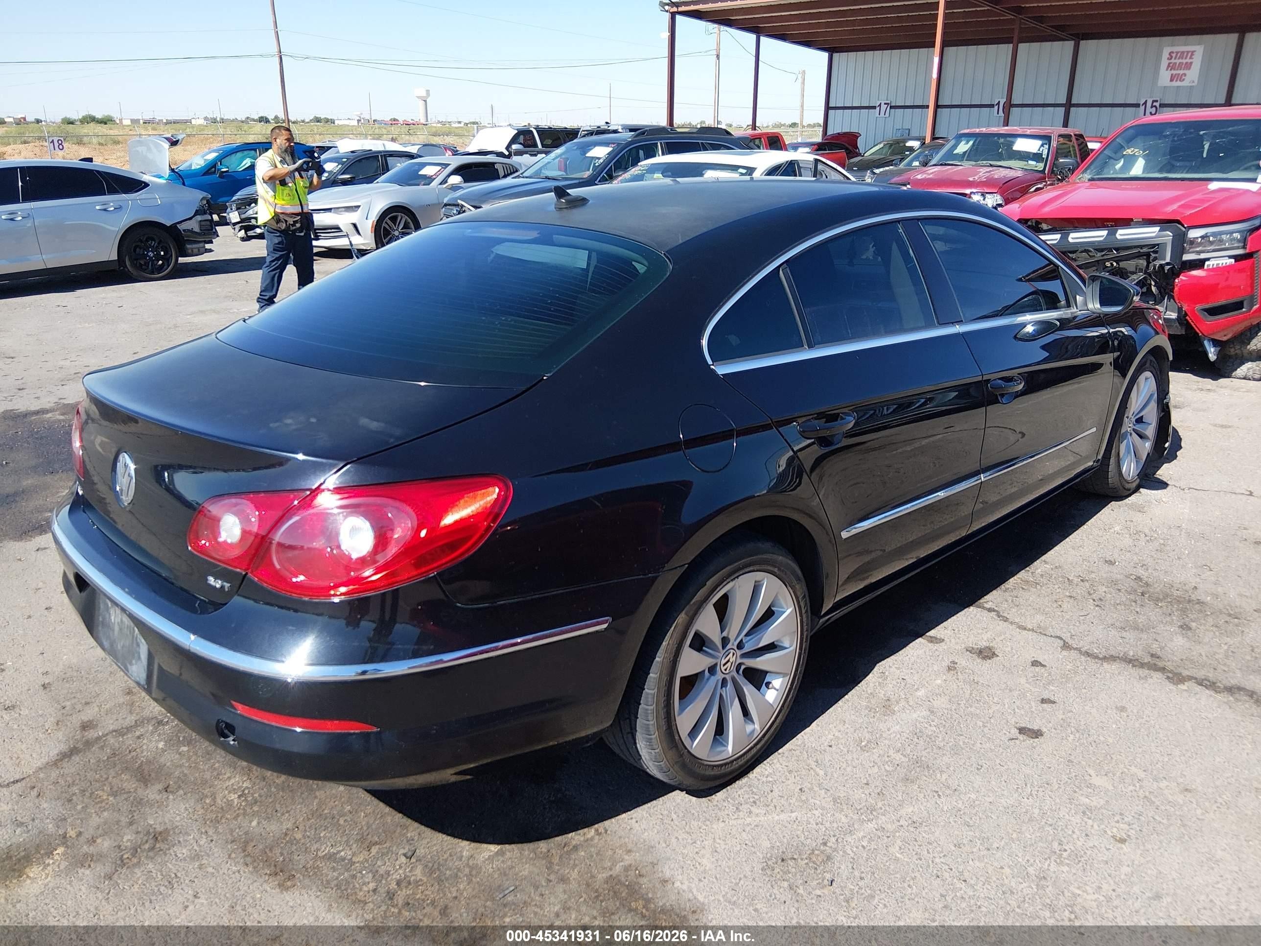 2012 Volkswagen Cc Sport Black vin: WVWMP7AN2CE530896