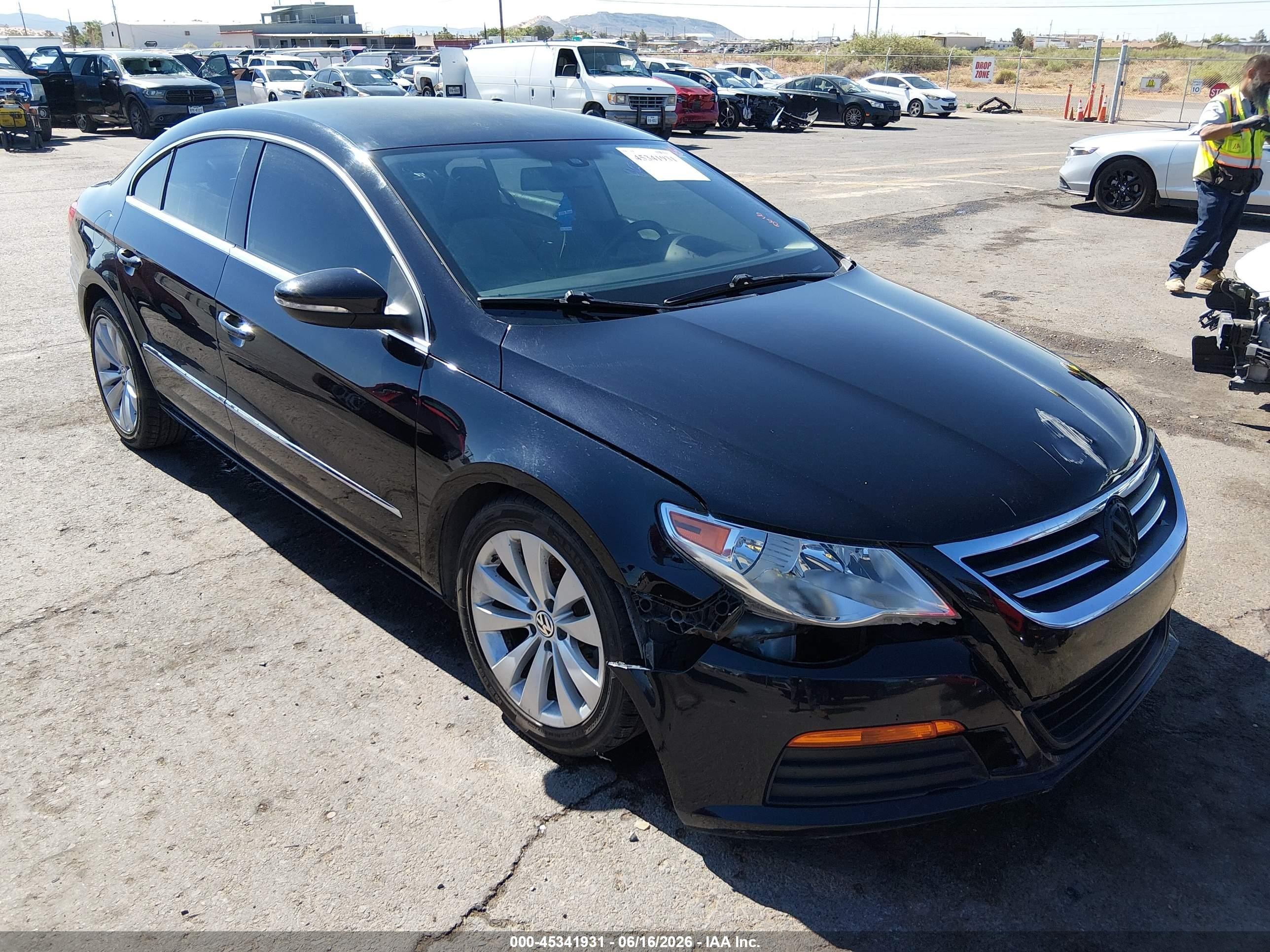 2012 Volkswagen Cc Sport Черный vin: WVWMP7AN2CE530896